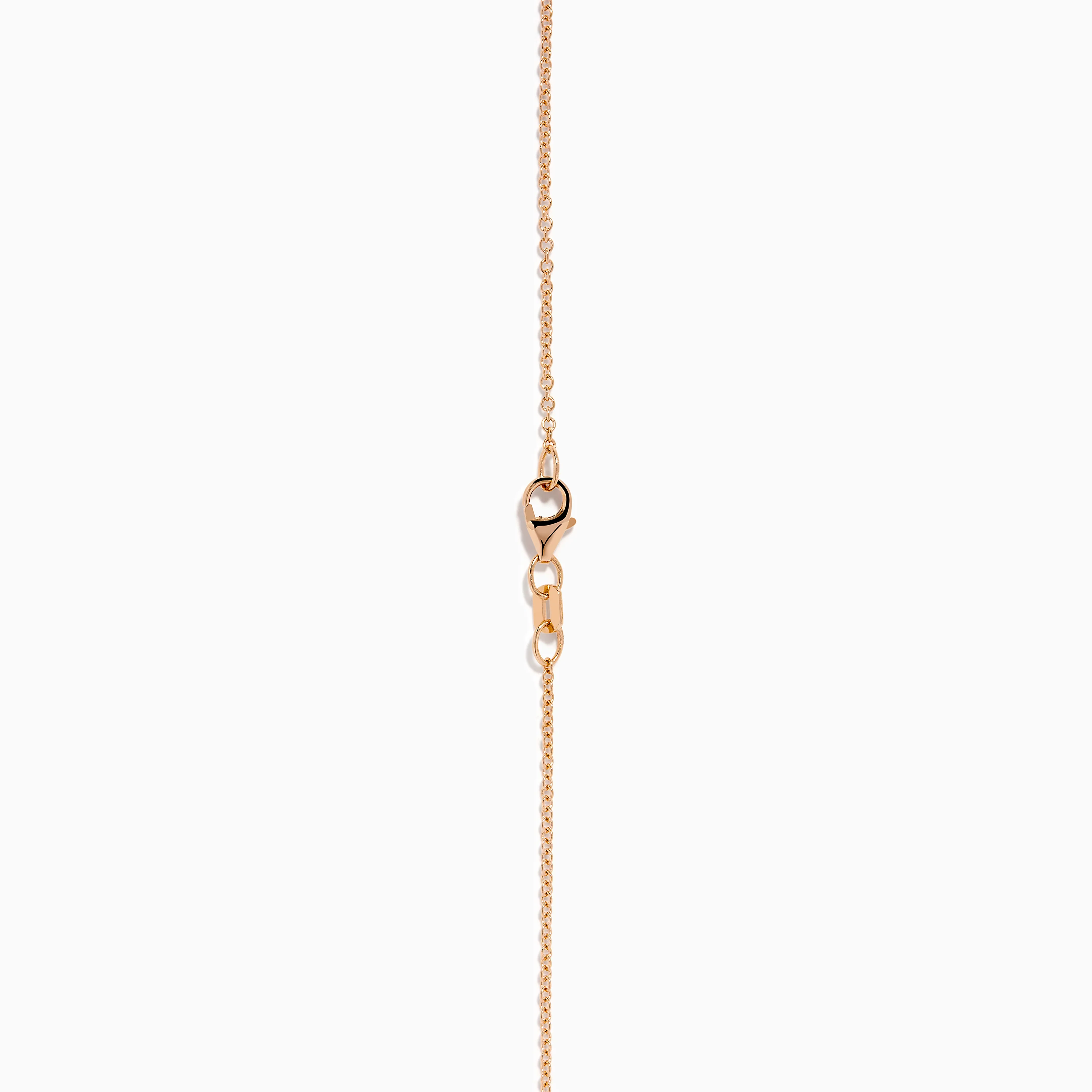 14K Rose Gold Ruby and Tsavorite Pavé Double Cherries Pendant - Image 4