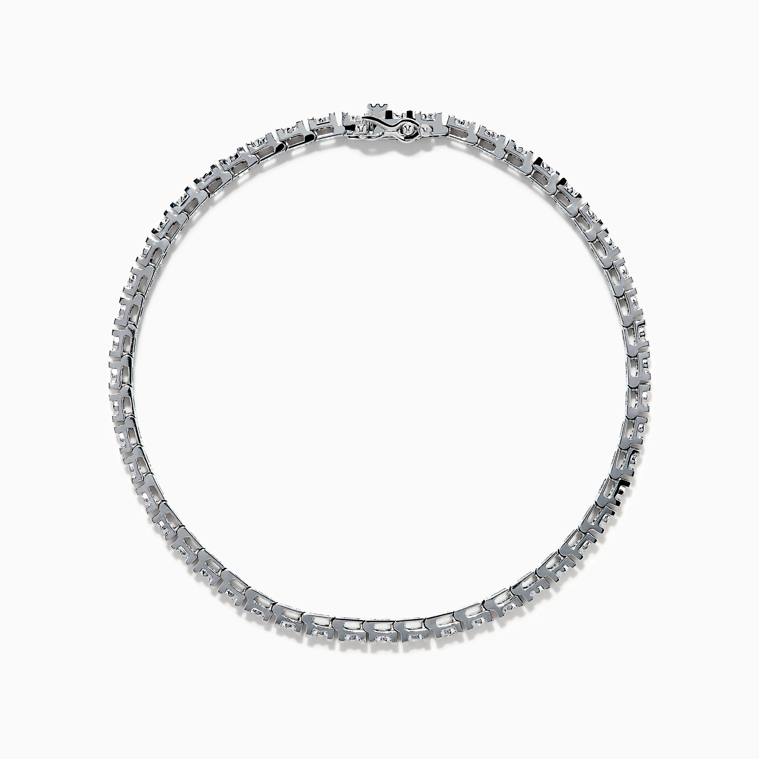 14K White Gold Diamond Miracle Setting 1.00ct Tennis Bracelet - Image 3