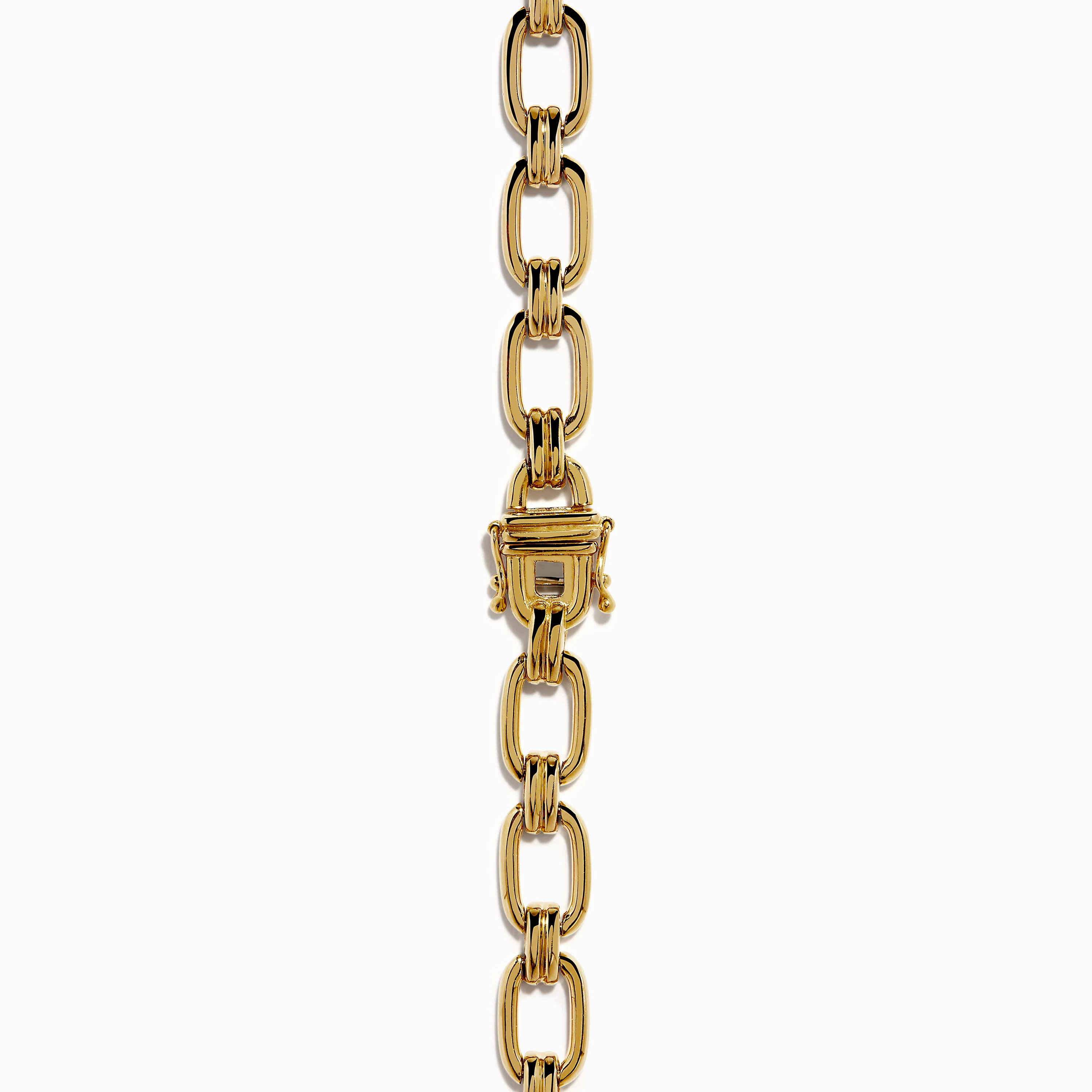 14K Yellow Gold Chain Link Necklace with Diamond Accents - Image 4