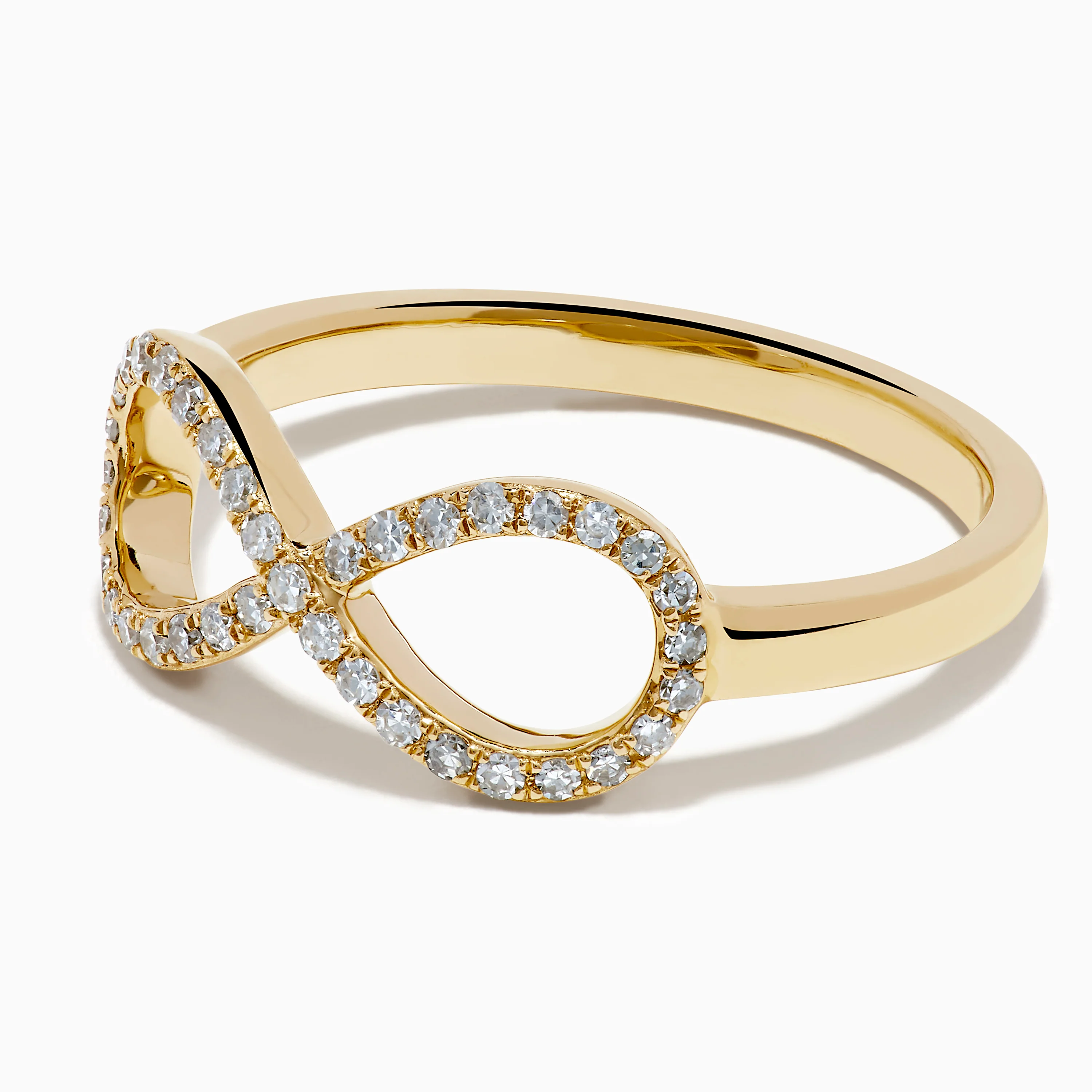 14K Yellow Gold Diamond Infinity Pinky Ring - Image 2