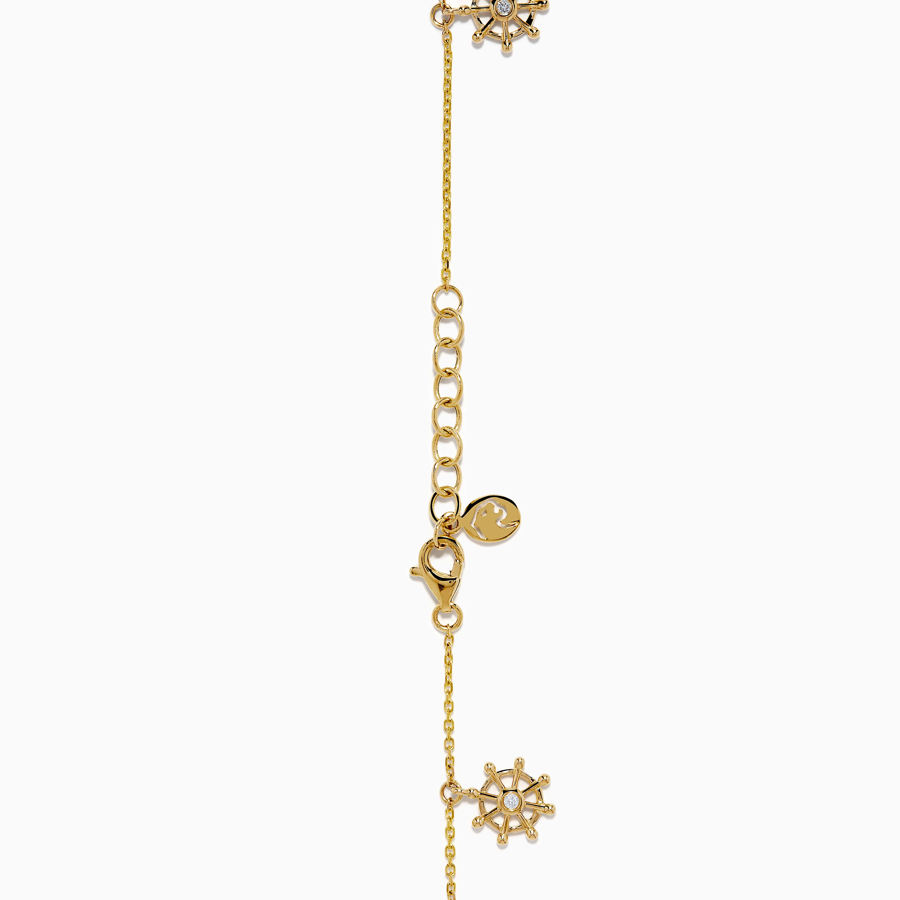 14K Yellow Gold Diamond Nautical Charm Bracelet - Image 4