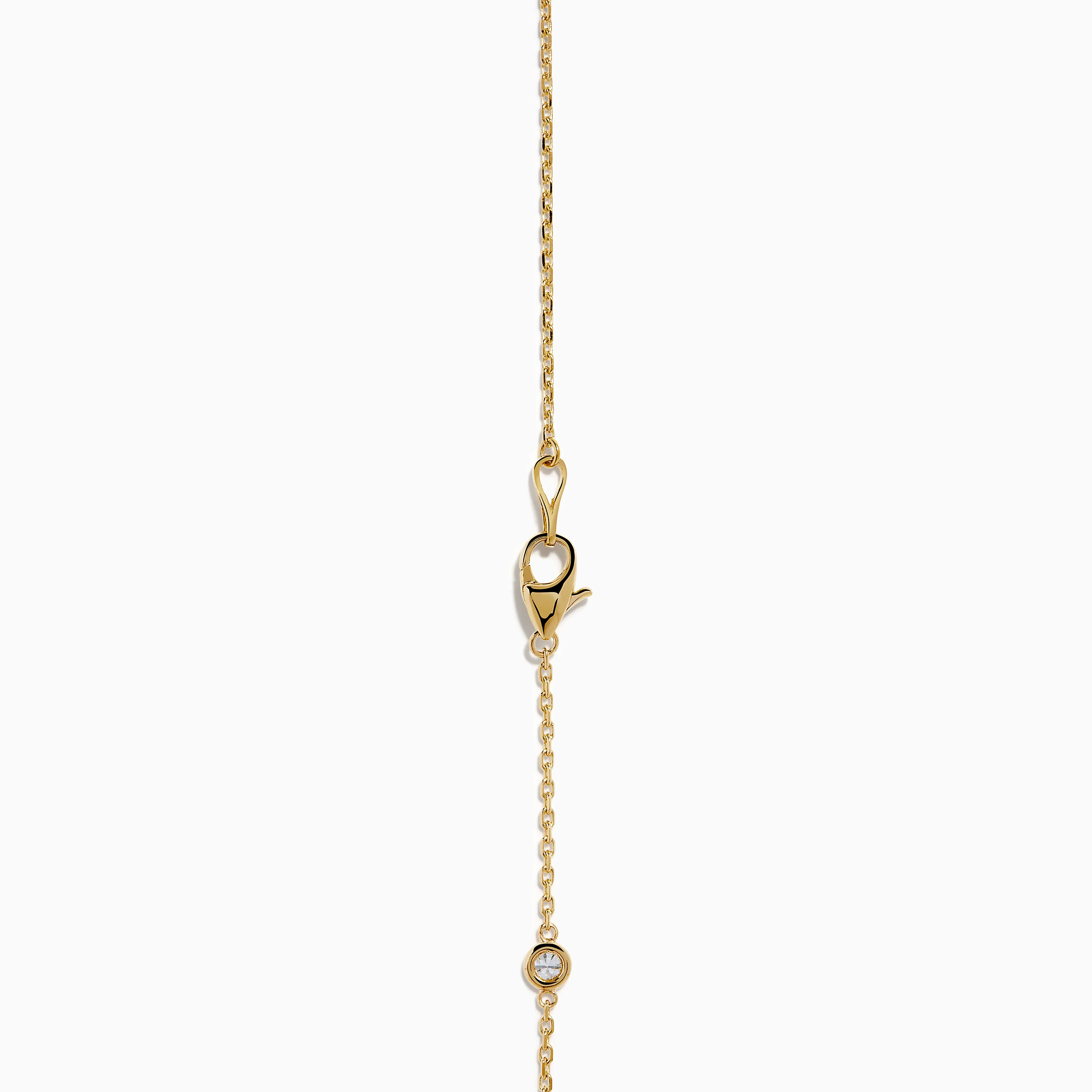 14K Yellow Gold Diamond Station Necklace, 1.00 TCW - Image 4