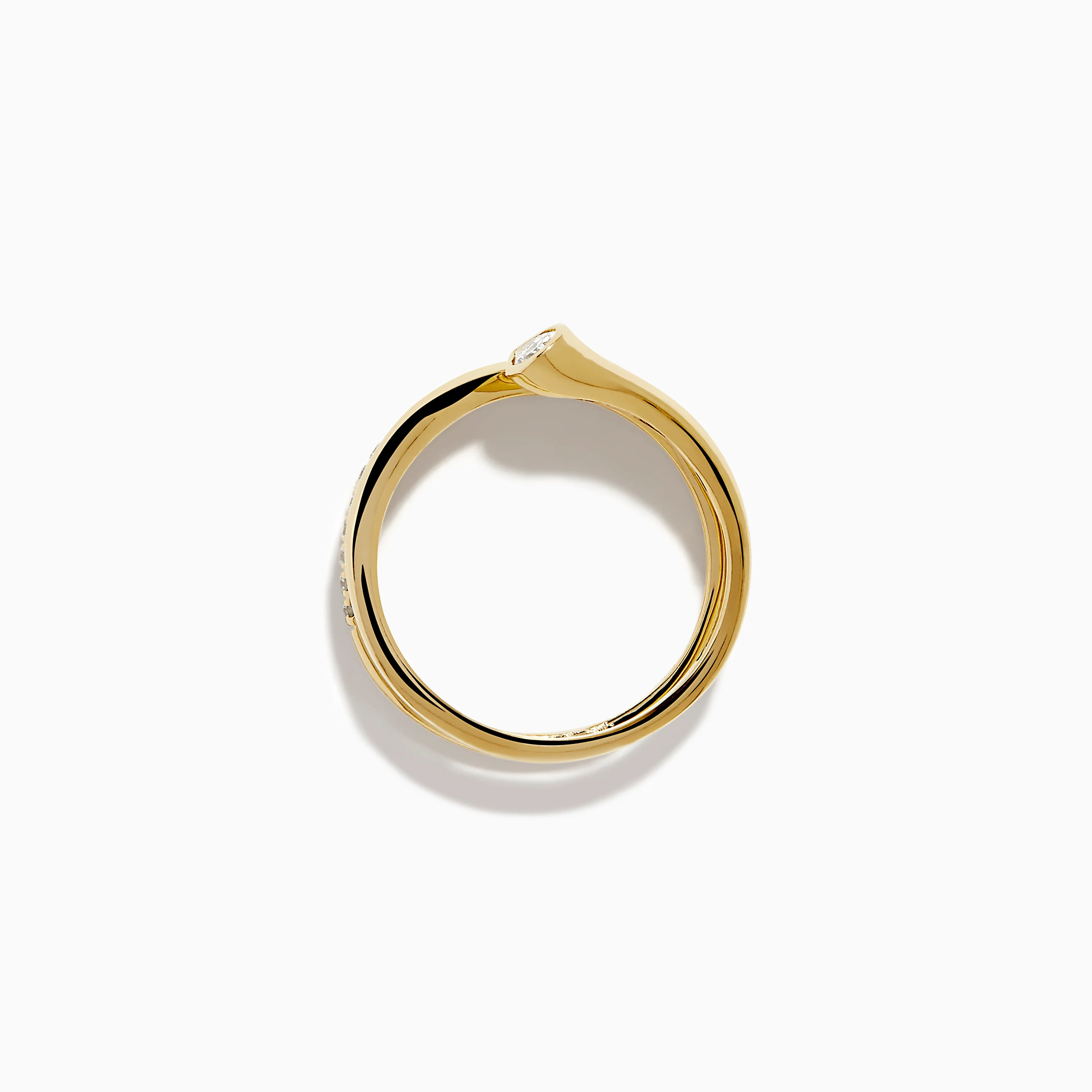 14K Yellow Gold Diamond Wrap Ring - Image 3