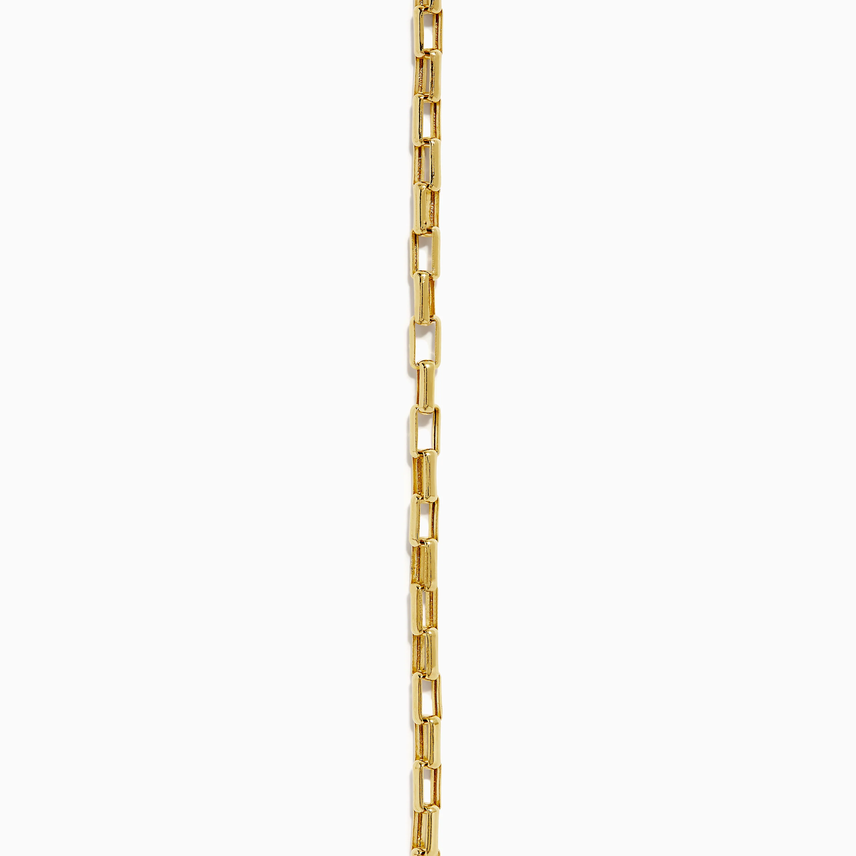 14K Yellow Gold Hollow Paperclip with Padlock and Square Toggle Necklace - Image 4