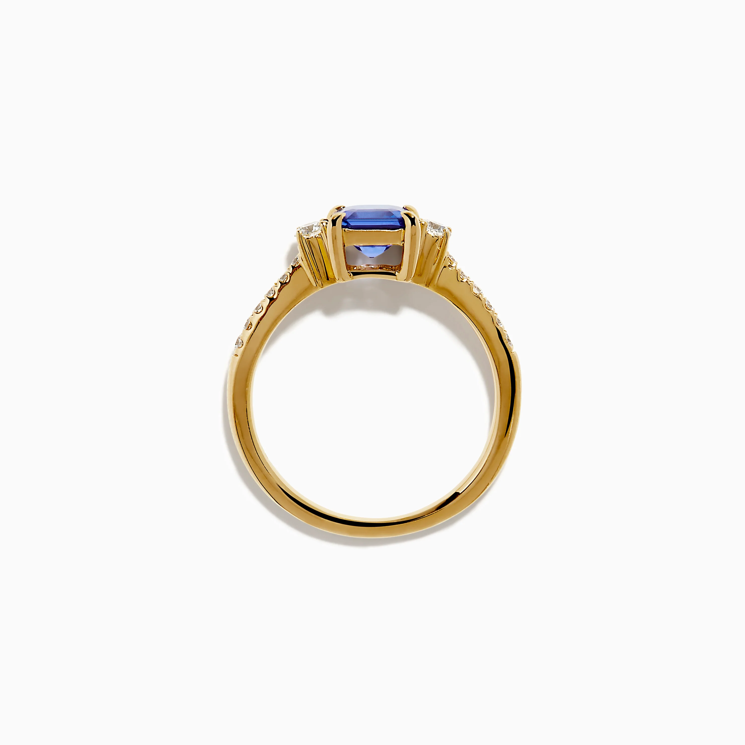14K Yellow Gold Tanzanite and Diamond Ring - Image 3