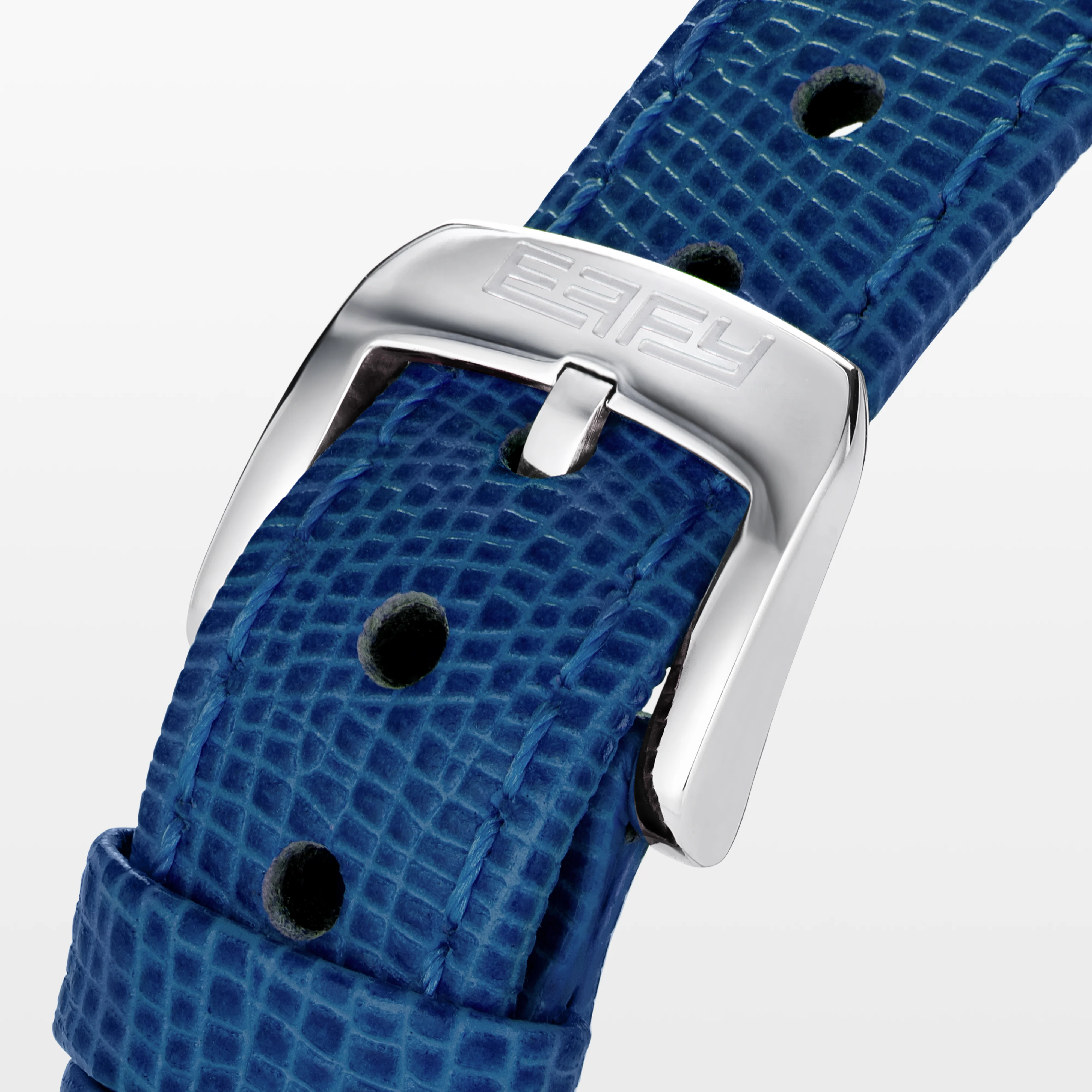 28MM Swiss Made Stainless Steel Cocktail Watch with Blue Sapphire and Diamonds - Image 5