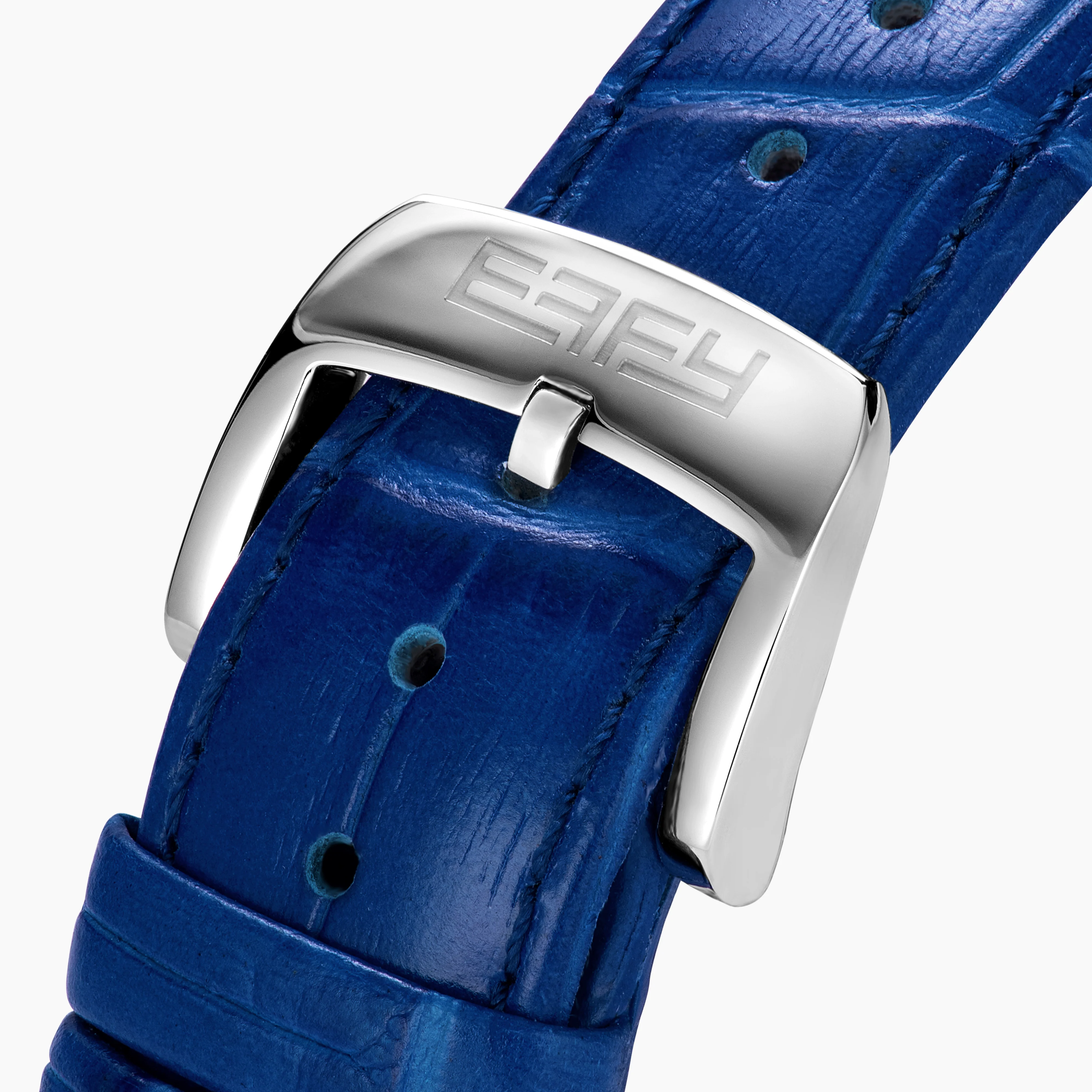 38MM Swiss Made Stainless Steel Spinning Starfish Watch with Diamonds and Blue Topaz - Image 5