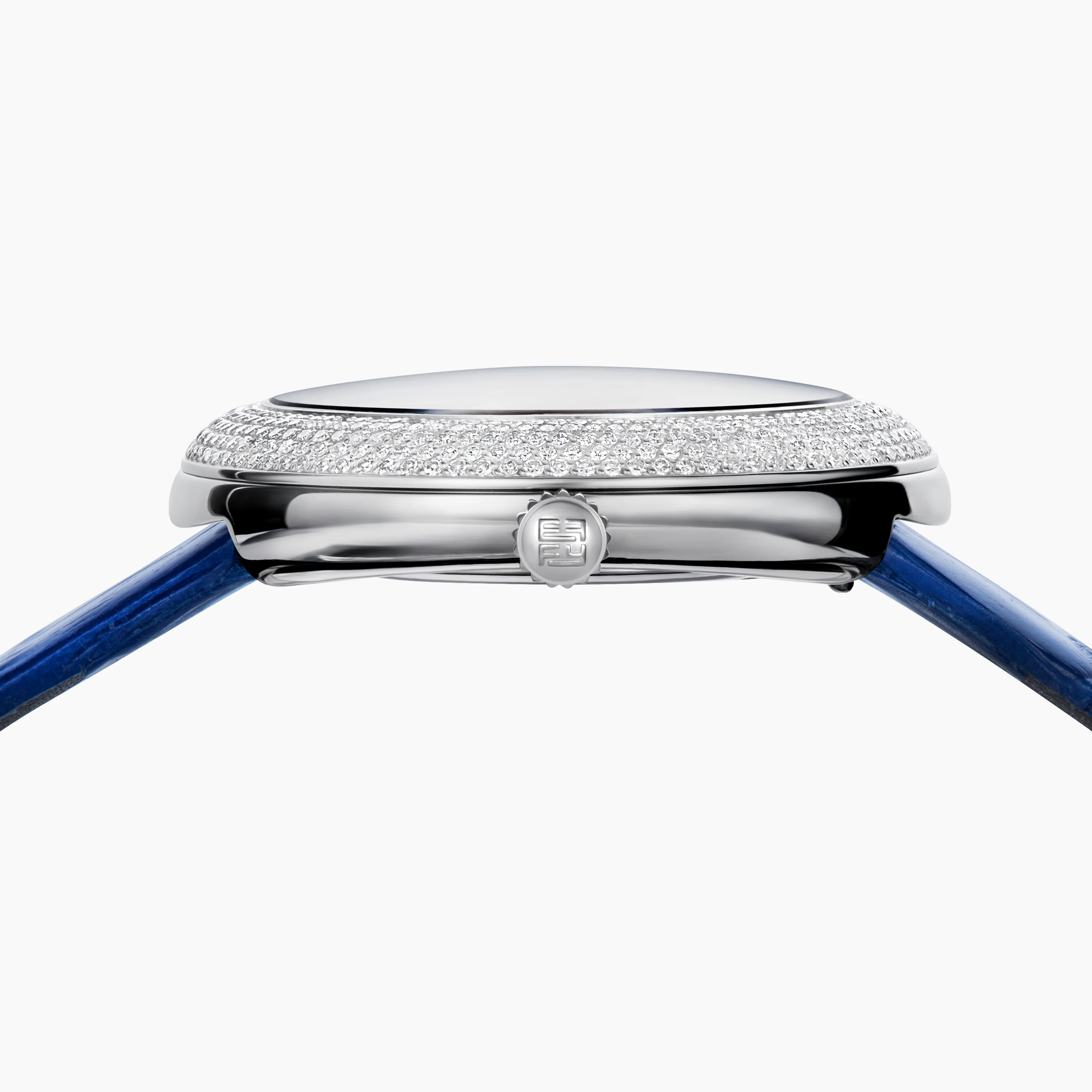 39MM Swiss Made Stainless Steel Turtle Watch with Diamonds, Sapphires and Emeralds - Image 4