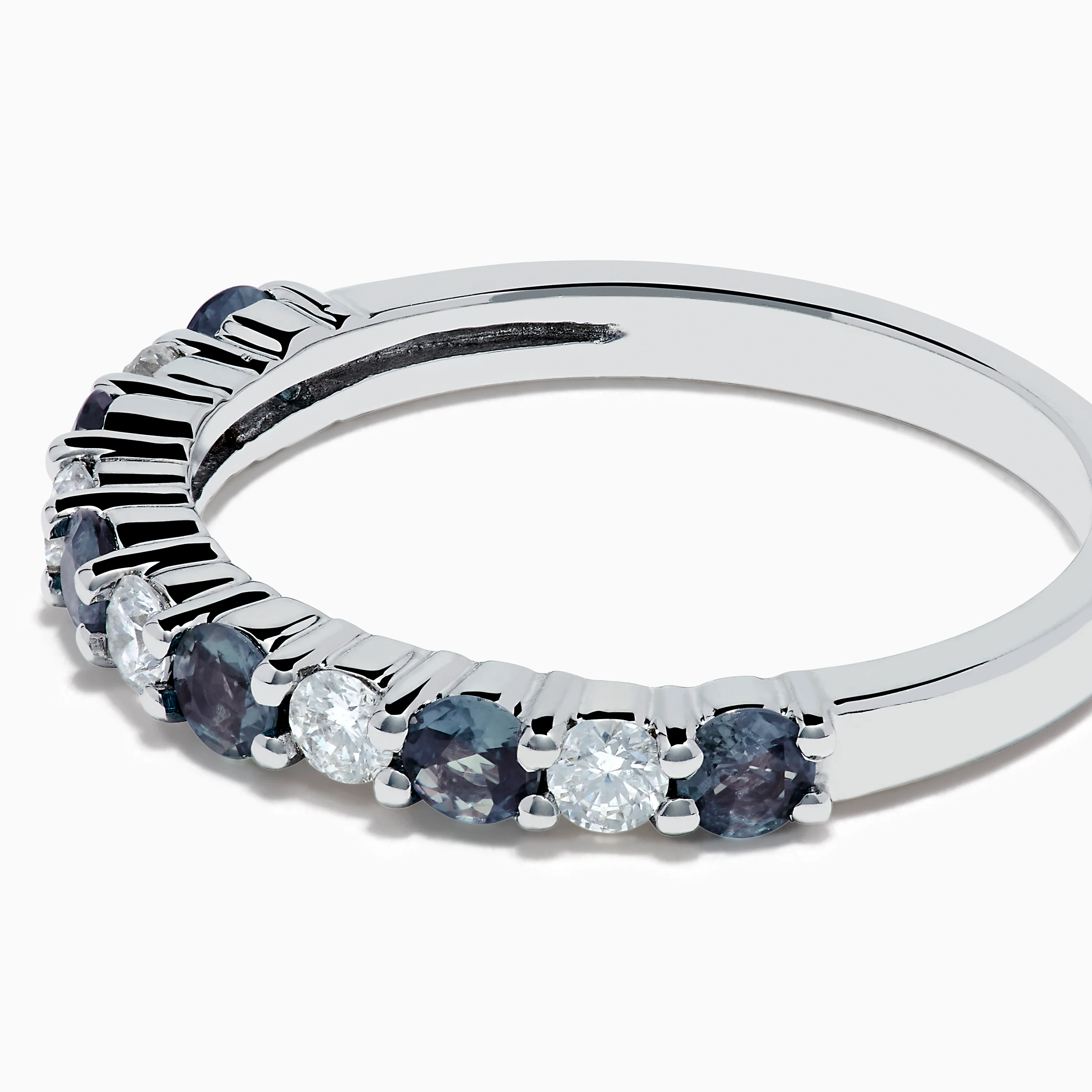 Effy Hematian 14K White Gold Alexandrite and Diamond 11-Stone Ring - Image 2