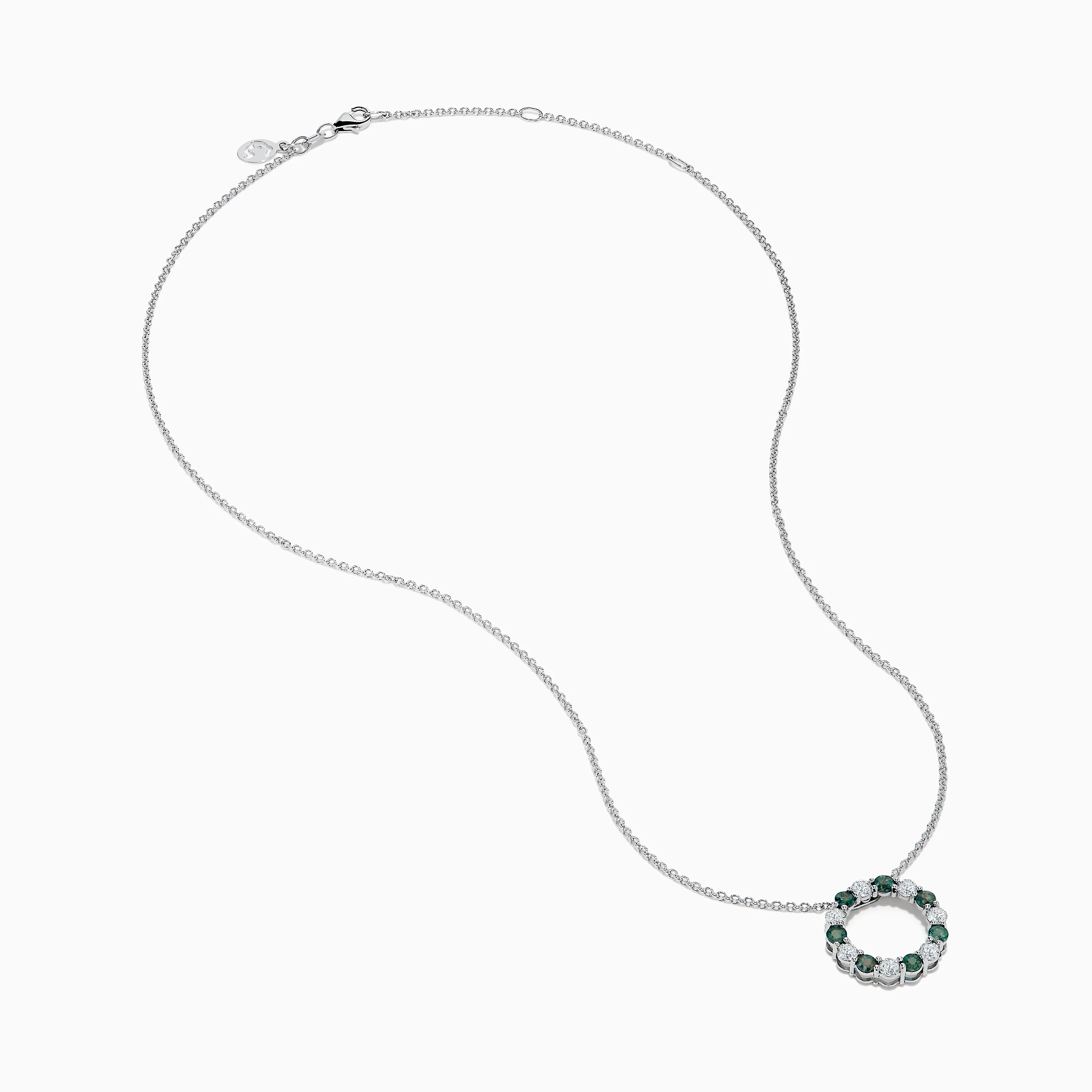 Effy Hematian 14K White Gold Alexandrite and Diamond Circle Pendant - Image 2