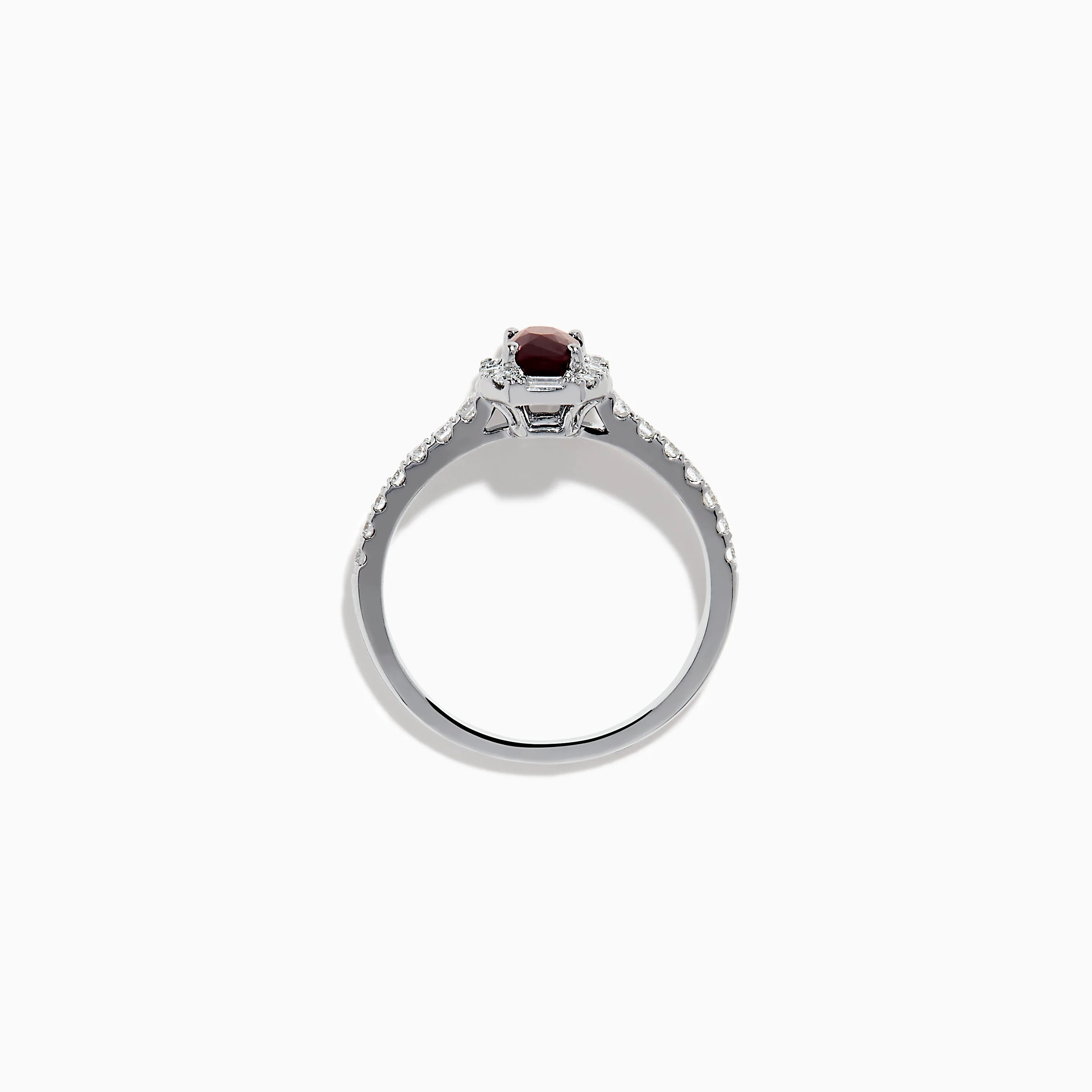 Effy Hematian 14K White Gold Cushion Cut Alexandrite and Diamond Halo Ring - Image 2