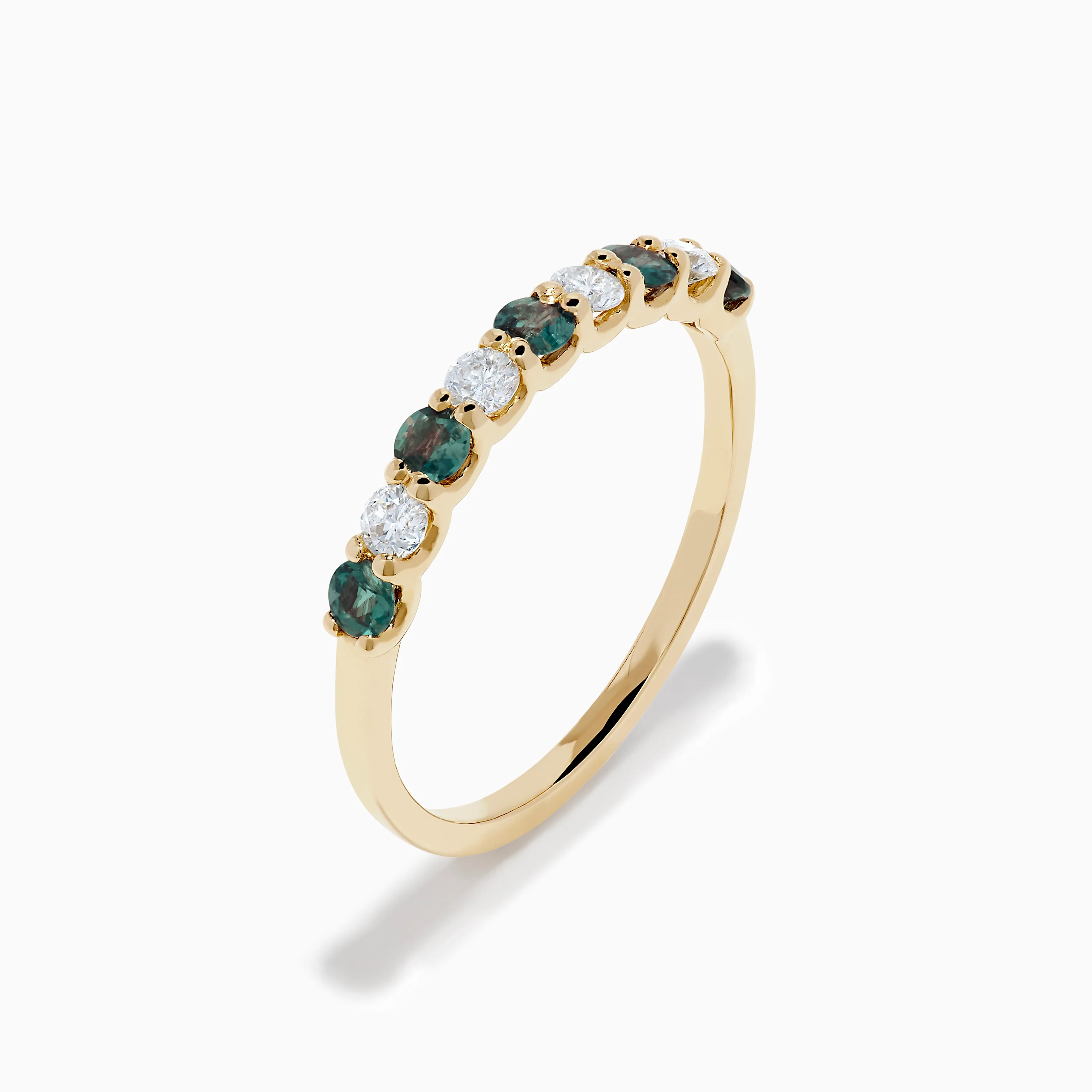 Effy Hematian 14K Yellow Gold Alexandrite and Diamond 9-Stone Ring - Image 4