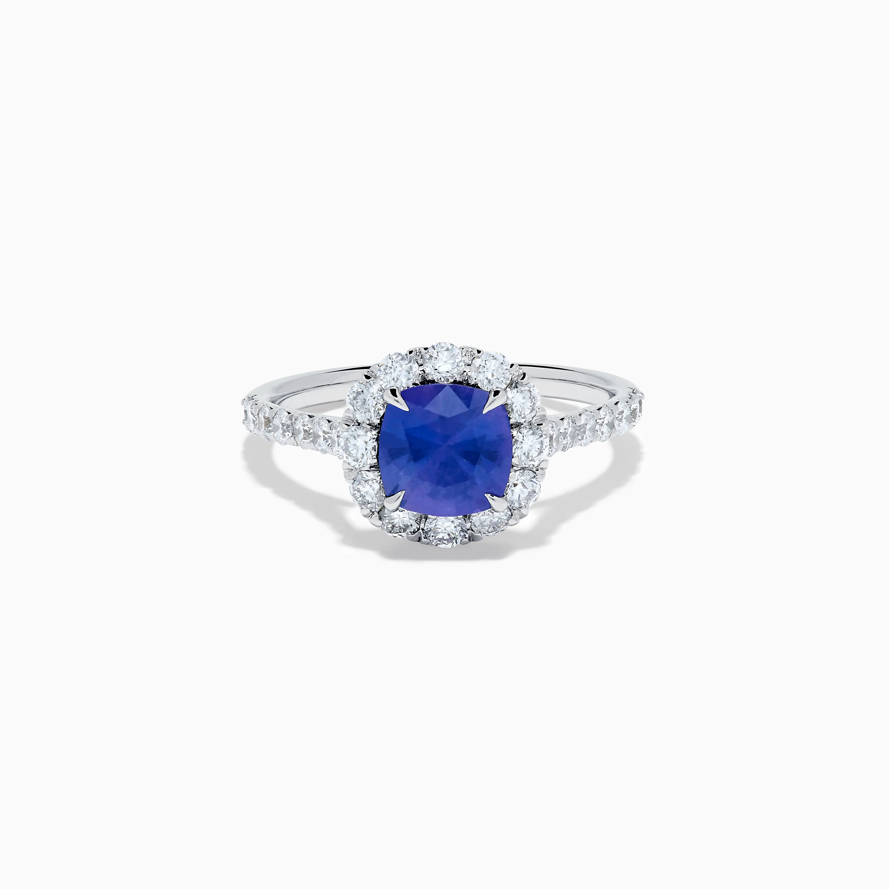Effy Hematian 18K White Gold Purple Sapphire and Diamond Halo Ring