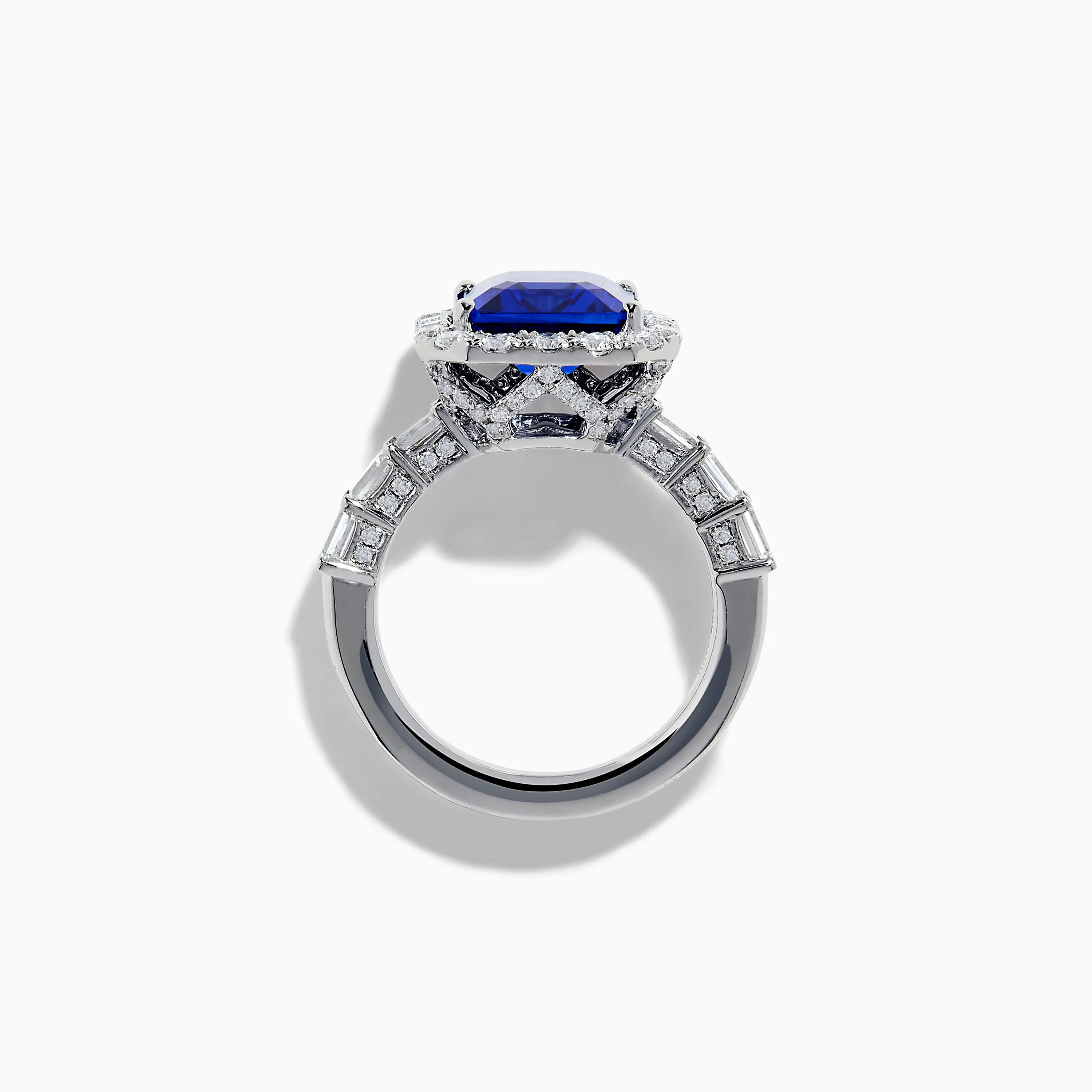Effy Hematian 18K White Gold Tanzanite and Diamond Halo Ring - Image 3