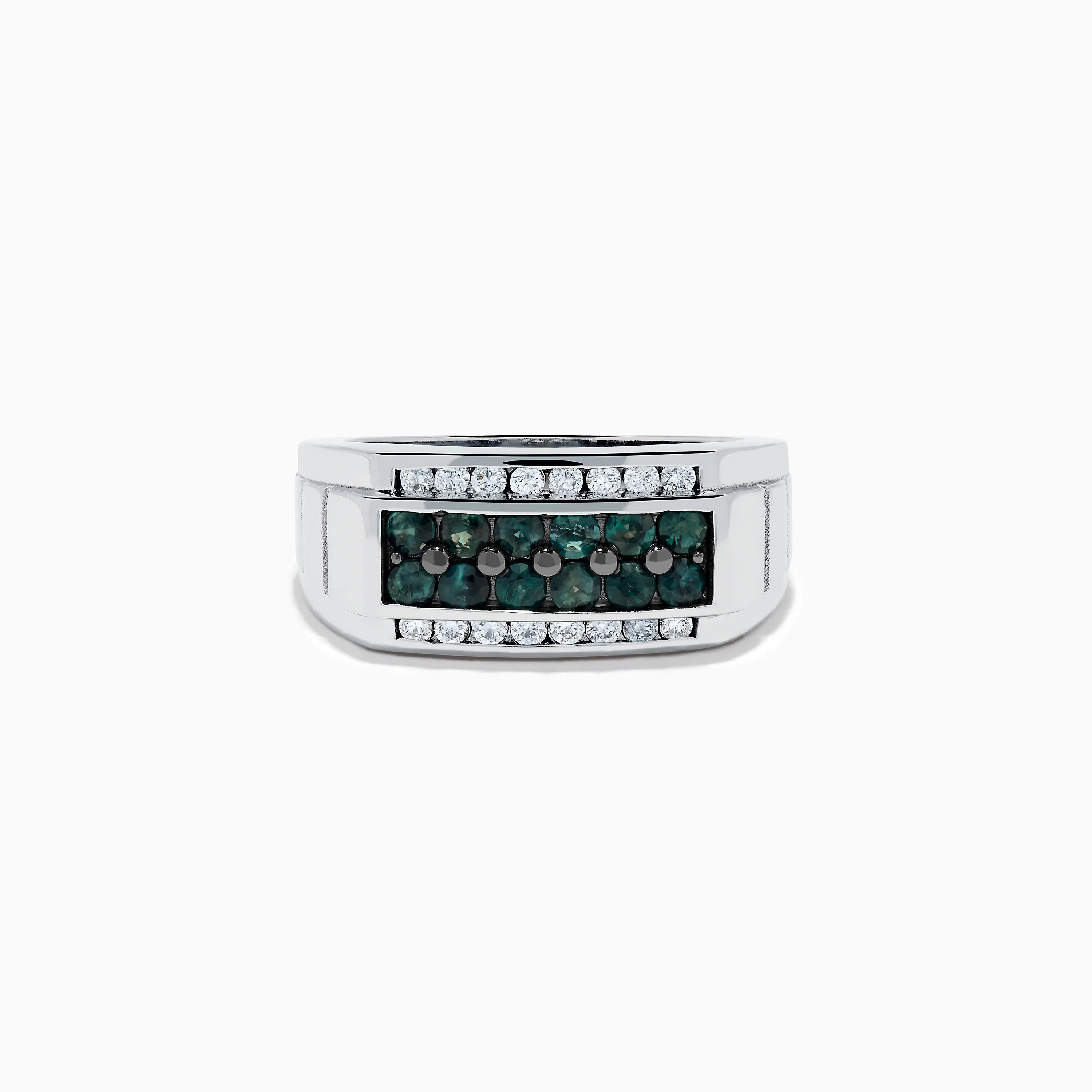 Effy Hematian Men's 14K White Gold Alexandrite and Diamond Channel-Set Ring
