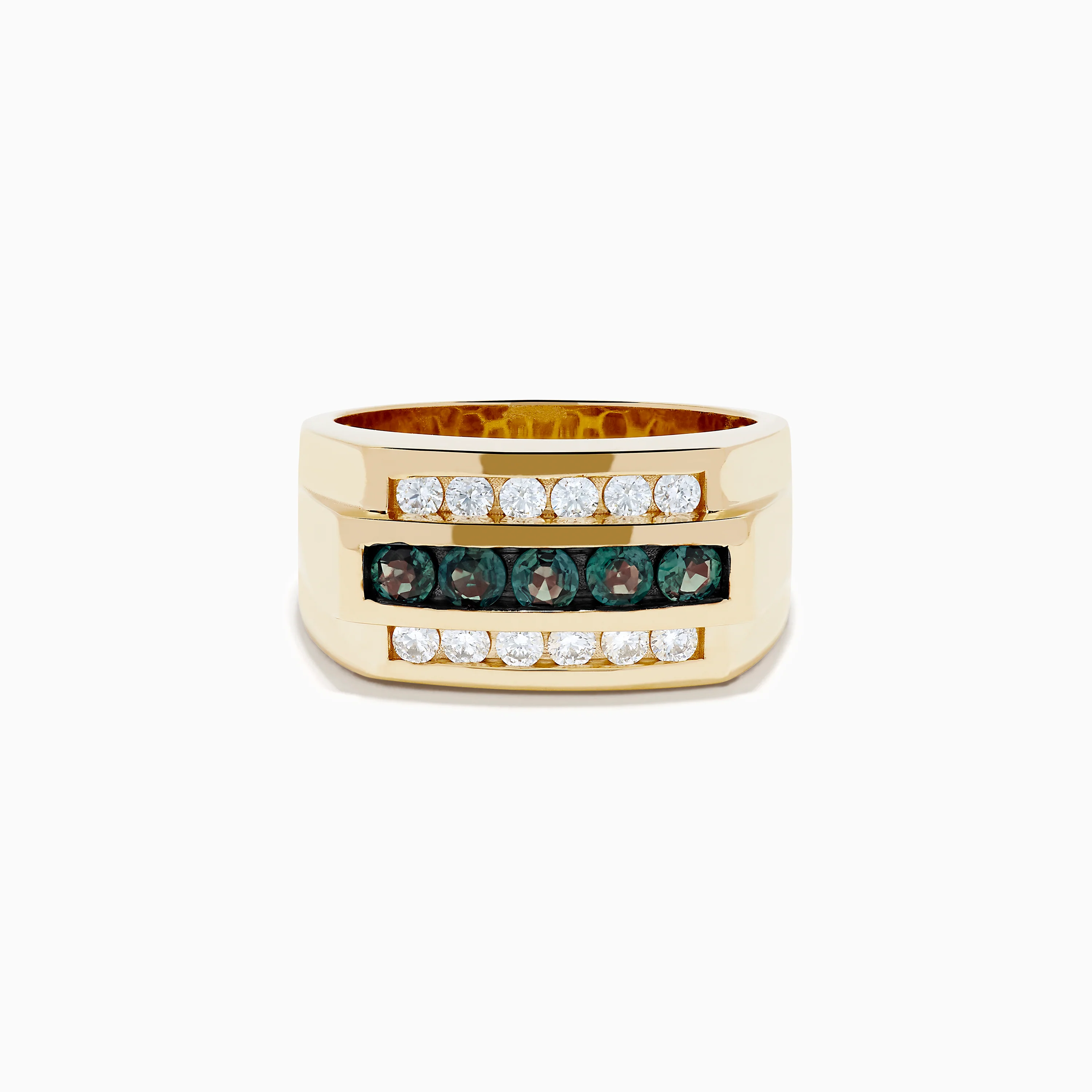 Effy Hematian Men's 14K Yellow Gold Alexandrite and Diamond Ring