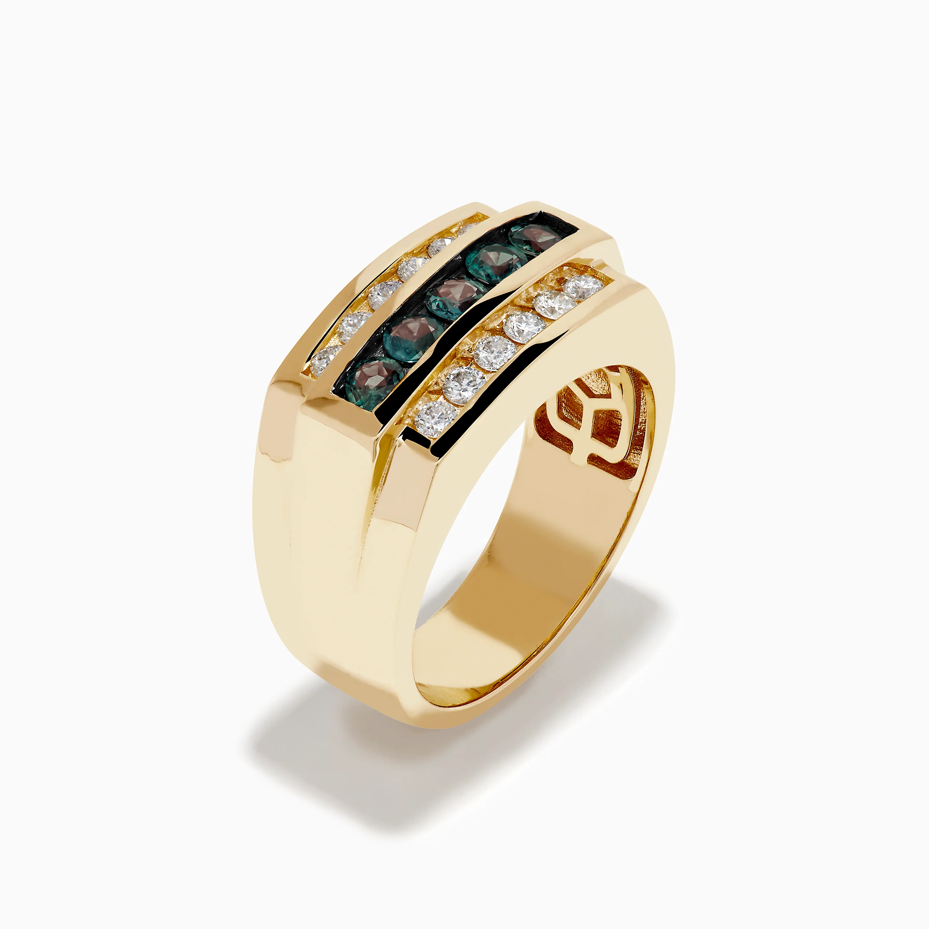 Effy Hematian Men's 14K Yellow Gold Alexandrite and Diamond Ring - Image 4