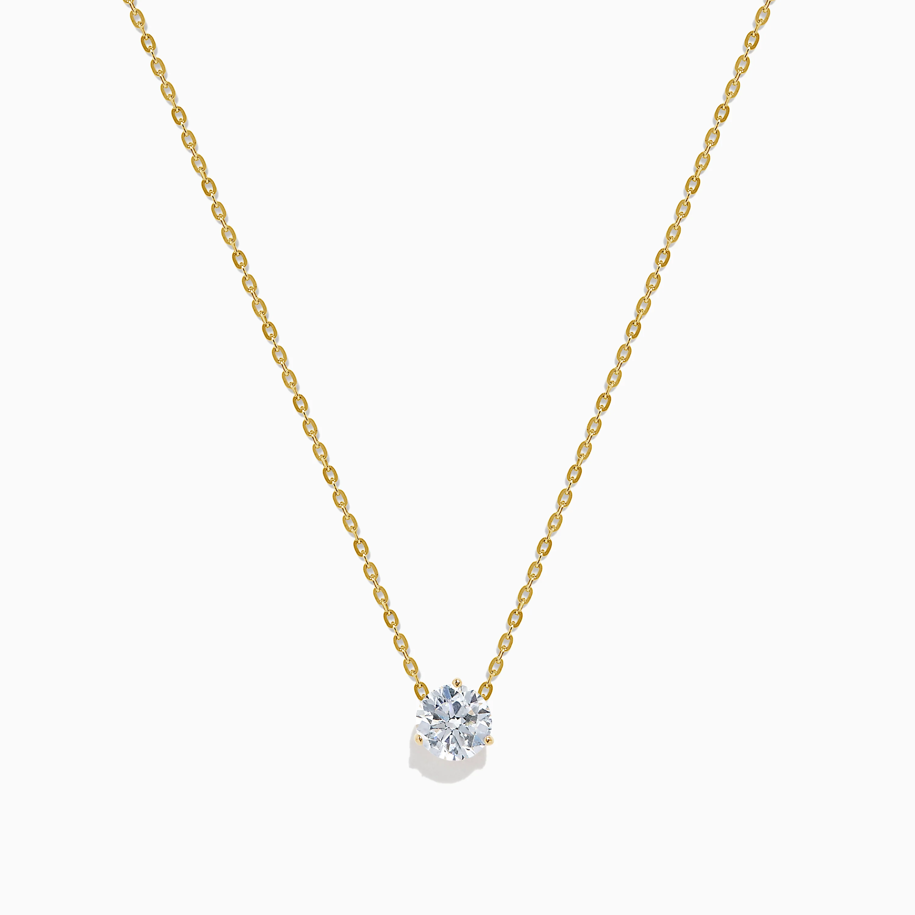 Lab Grown Diamond 1.00ct Solitaire Pendant in 14K Yellow Gold