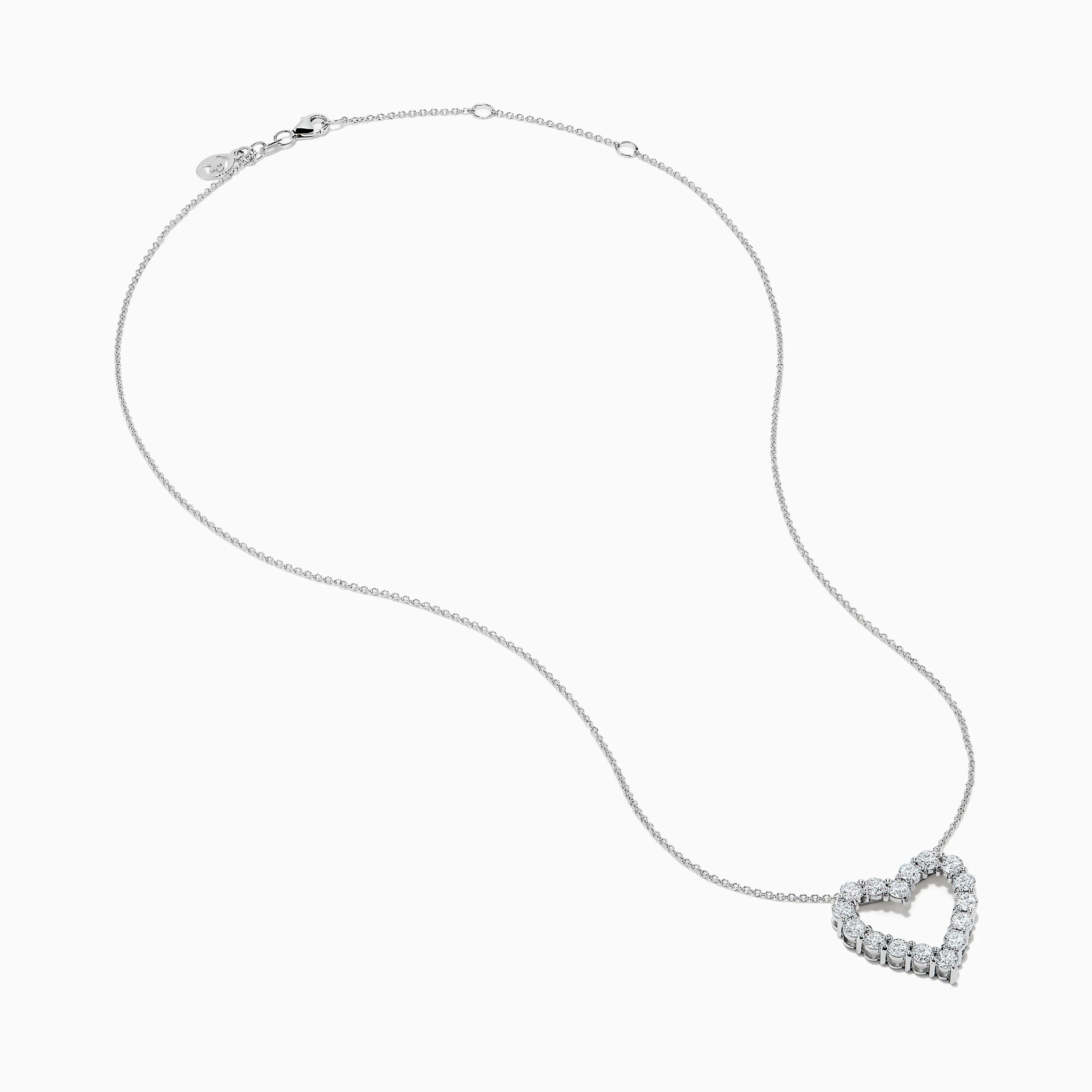 Lab Grown Diamond 1.96ct Heart Pendant in 14K White Gold - Image 2