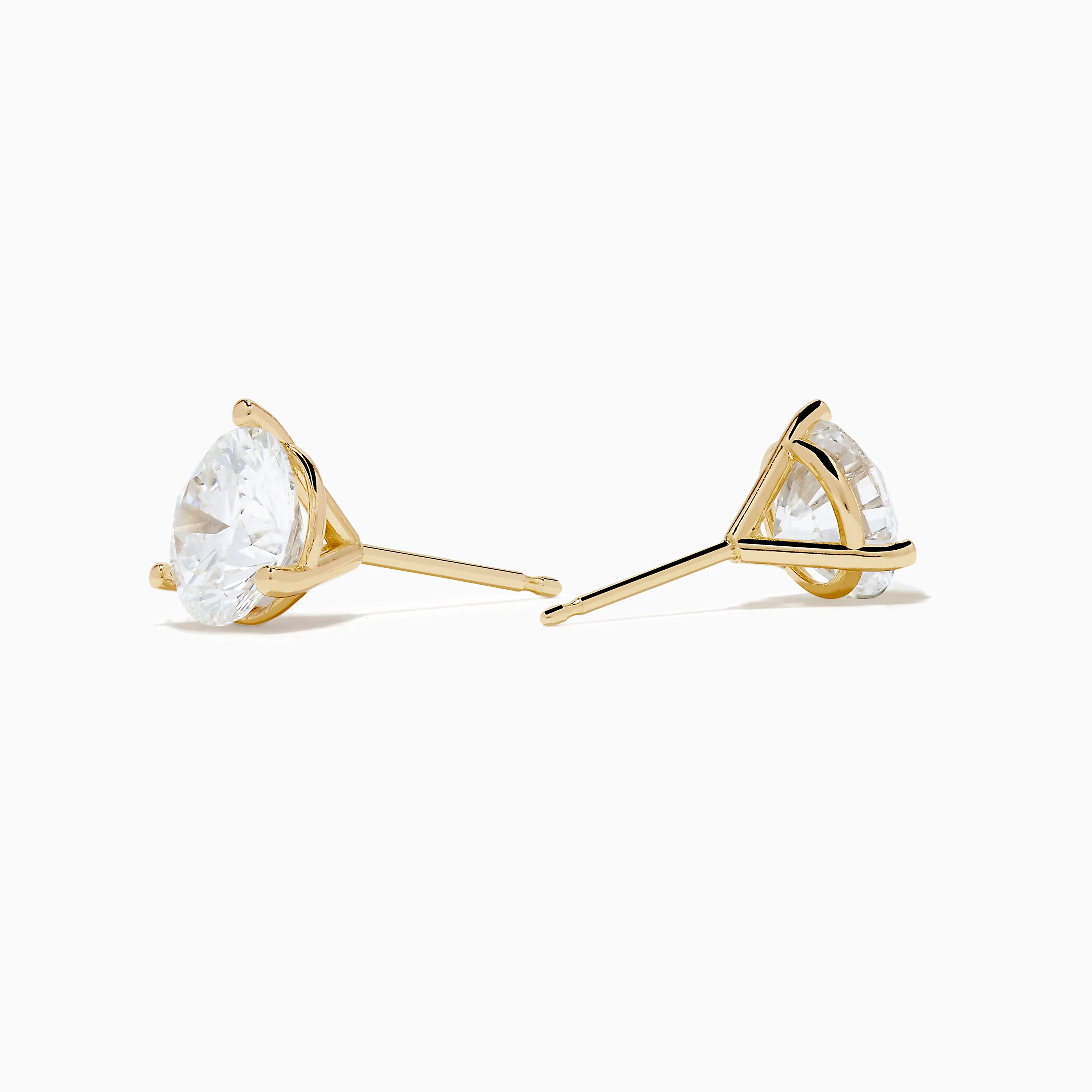 Lab Grown Diamond 3.00ct Stud Earrings in 14K Yellow Gold - Image 2