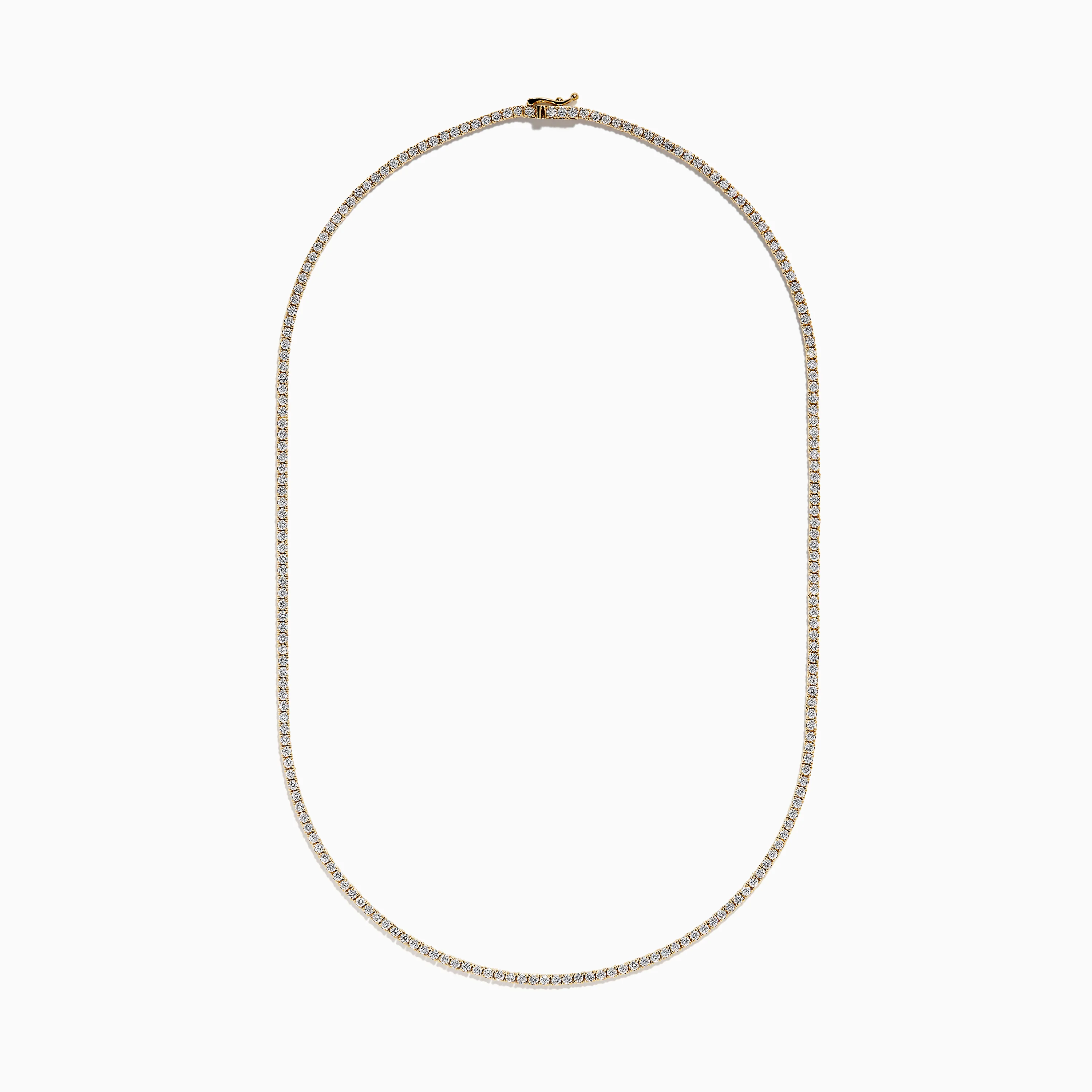 Lab Grown Diamond 4.9ct Tennis Necklace in 14K Yellow Gold - Image 3