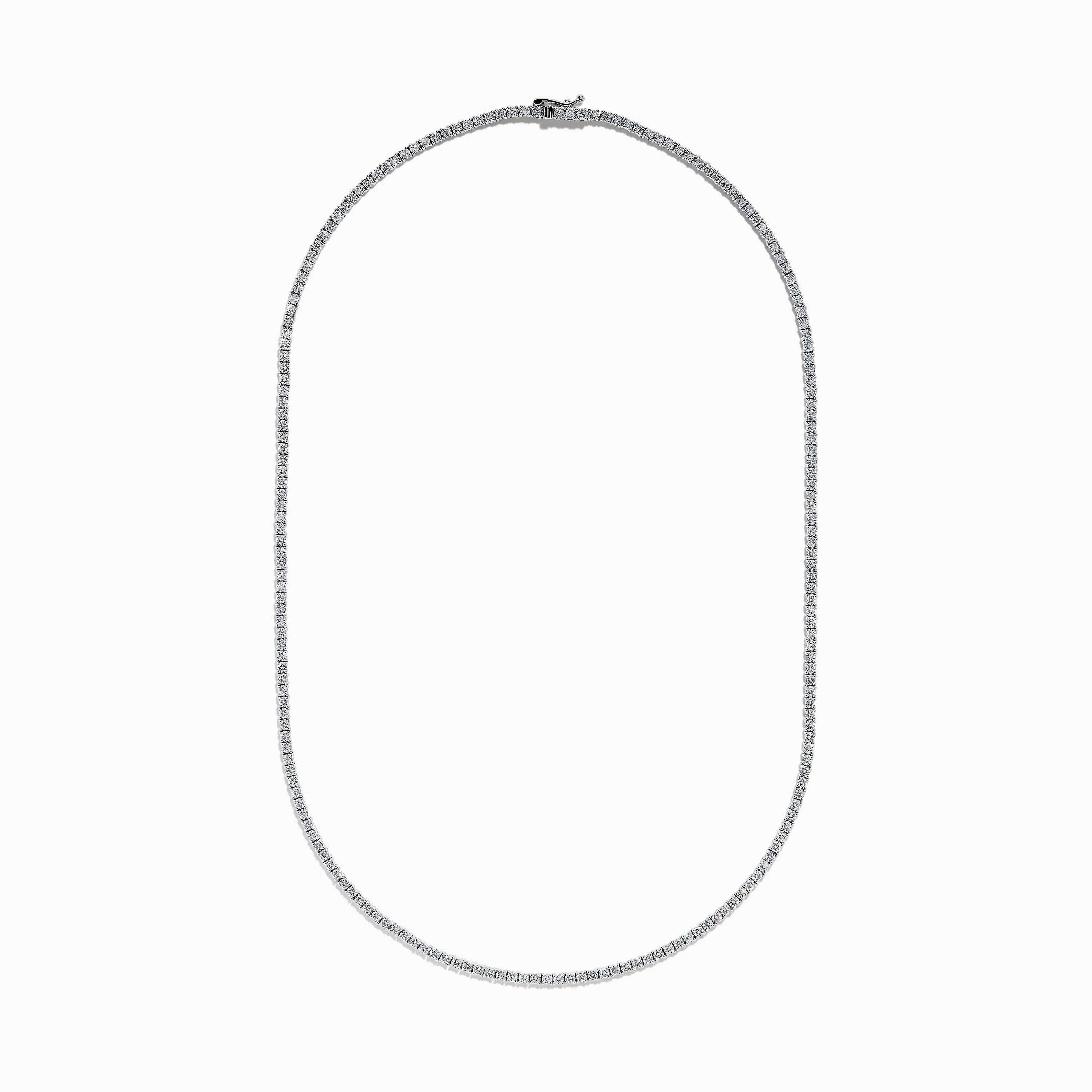 Lab Grown Diamond 6.8ct Tennis Necklace in 14K White Gold - Image 3