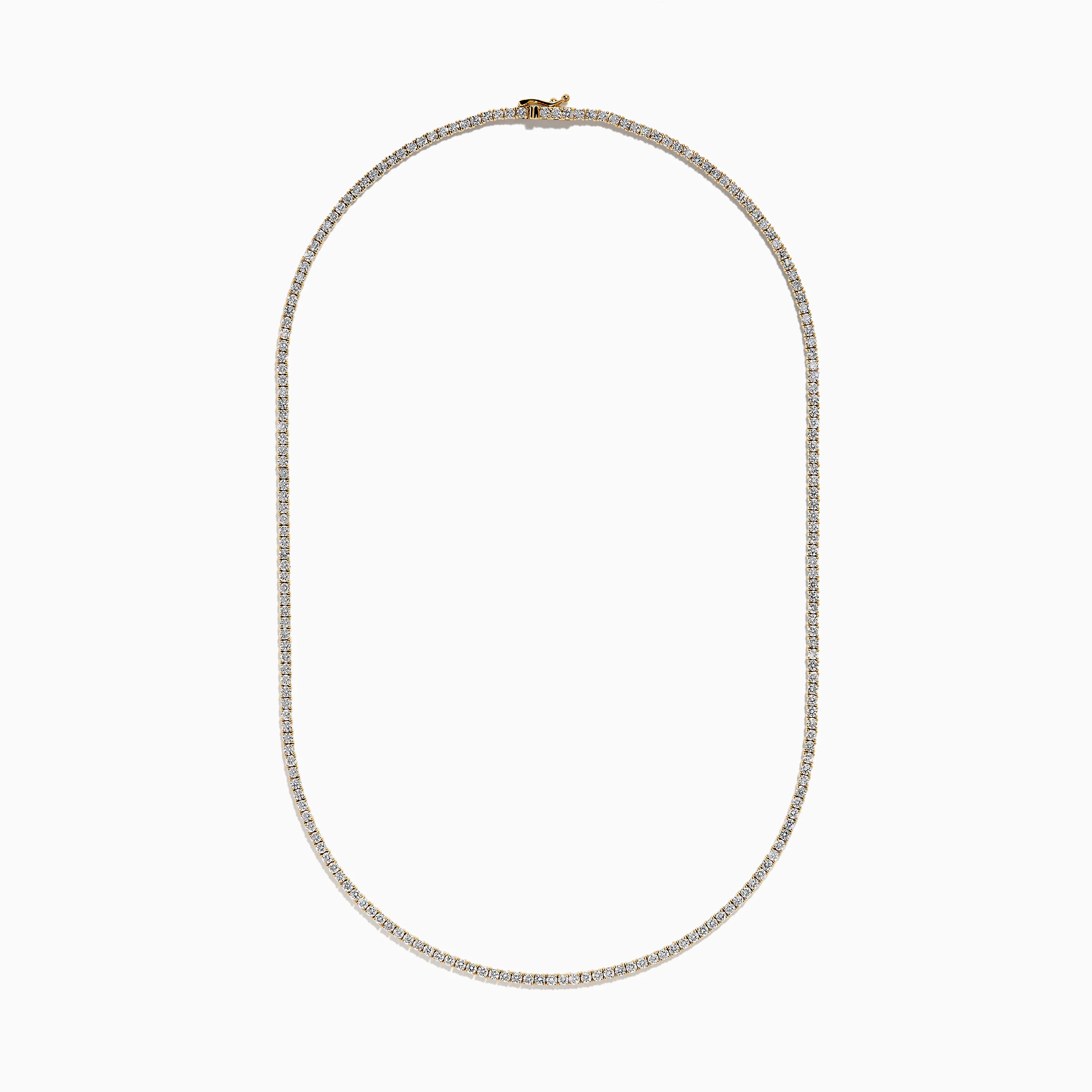 Lab Grown Diamond 6.8ct Tennis Necklace in 14K Yellow Gold - Image 3