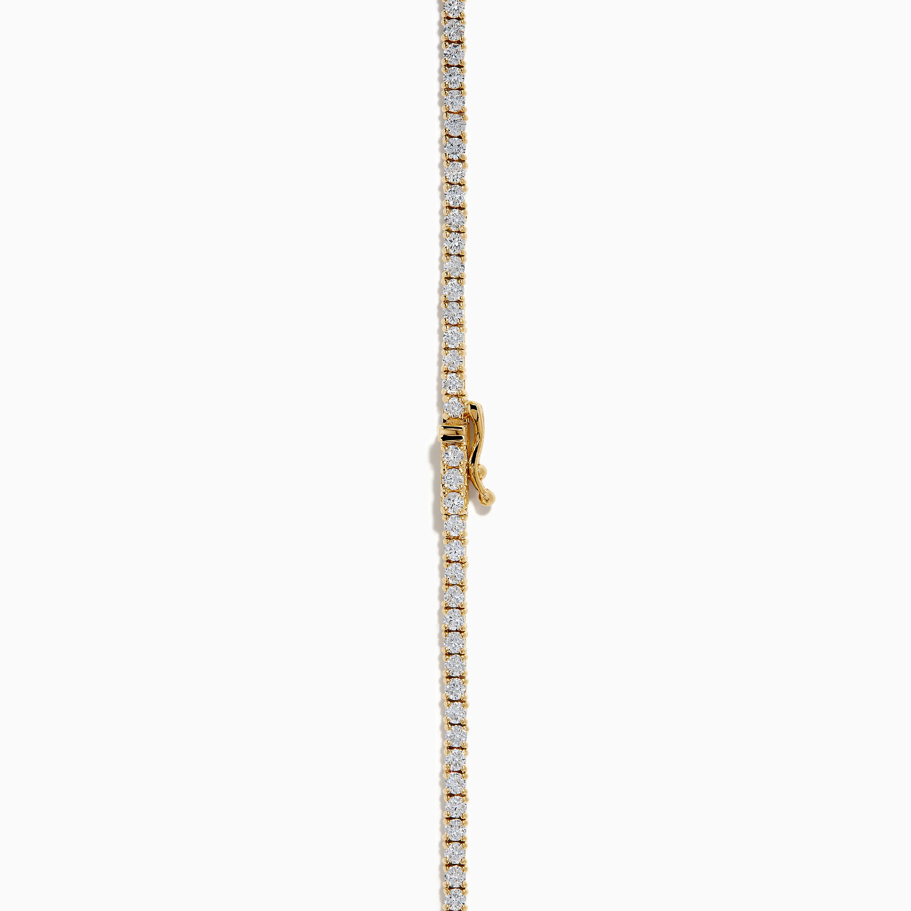 Lab Grown Diamond 6.8ct Tennis Necklace in 14K Yellow Gold - Image 4
