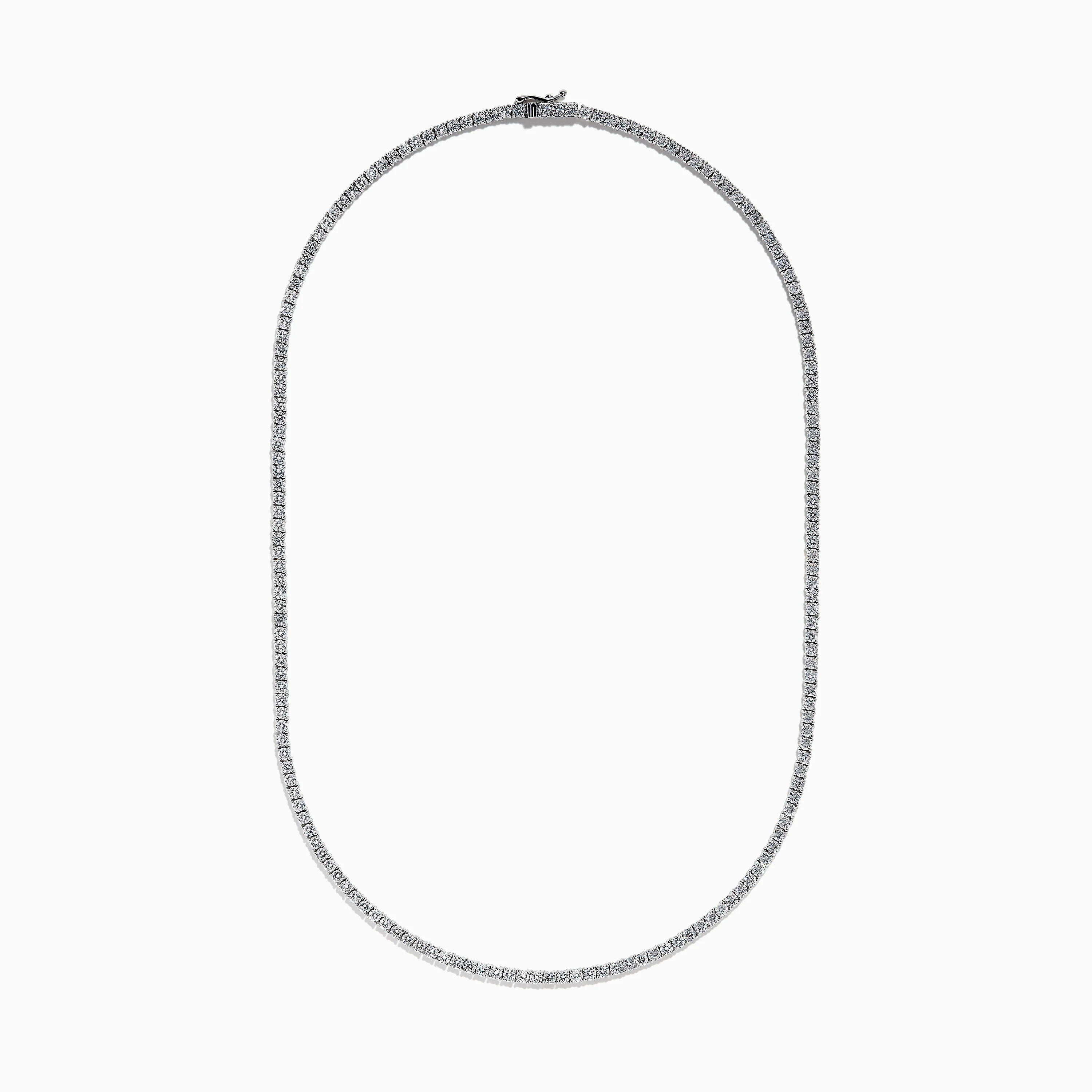 Lab Grown Diamond 9.8ct Tennis Necklace in 14K White Gold - Image 3