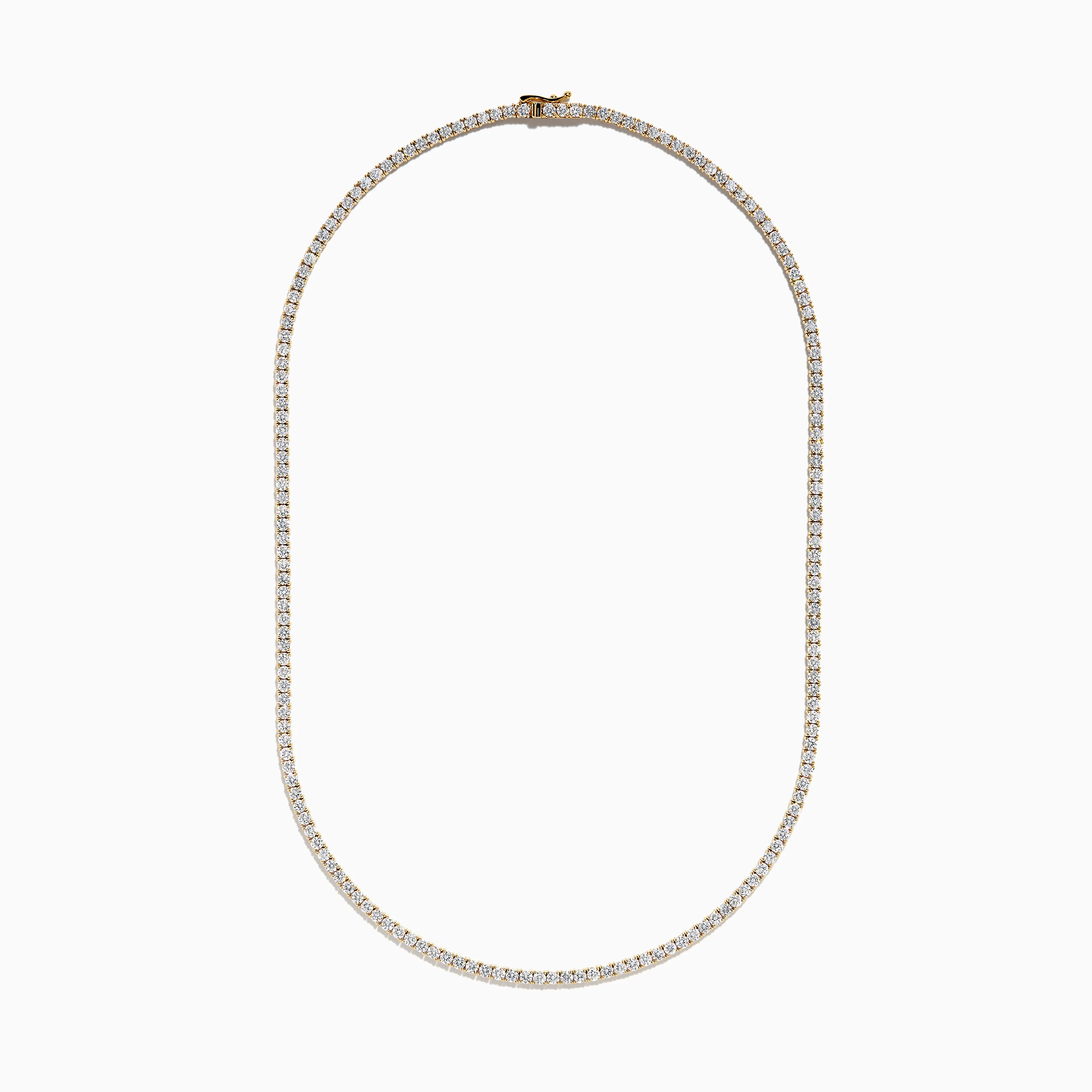 Lab Grown Diamond 9.8ct Tennis Necklace in 14K Yellow Gold - Image 3