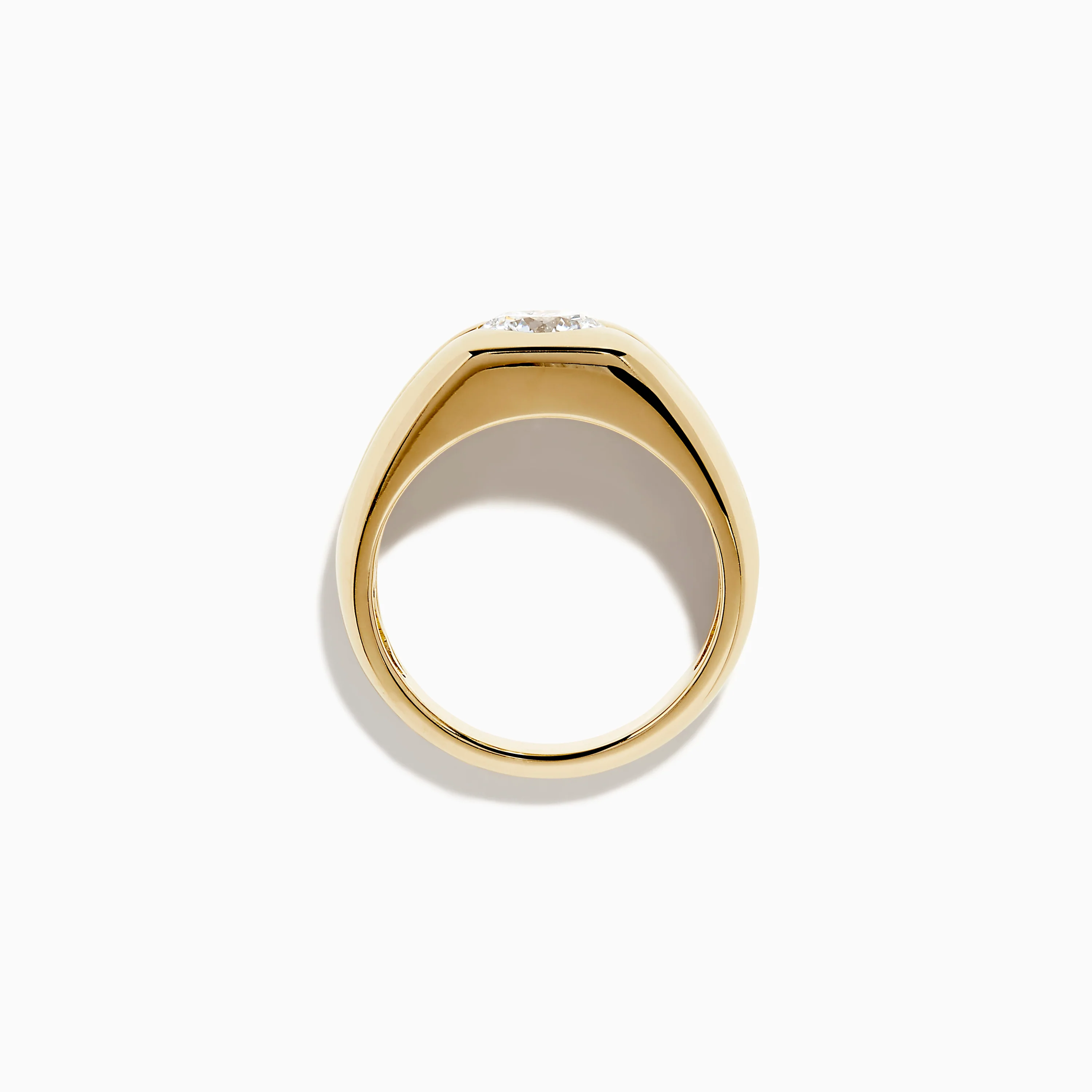Lab Grown Diamond Channel-Set Men's Pinky Ring in 14K Yellow Gold - Image 3