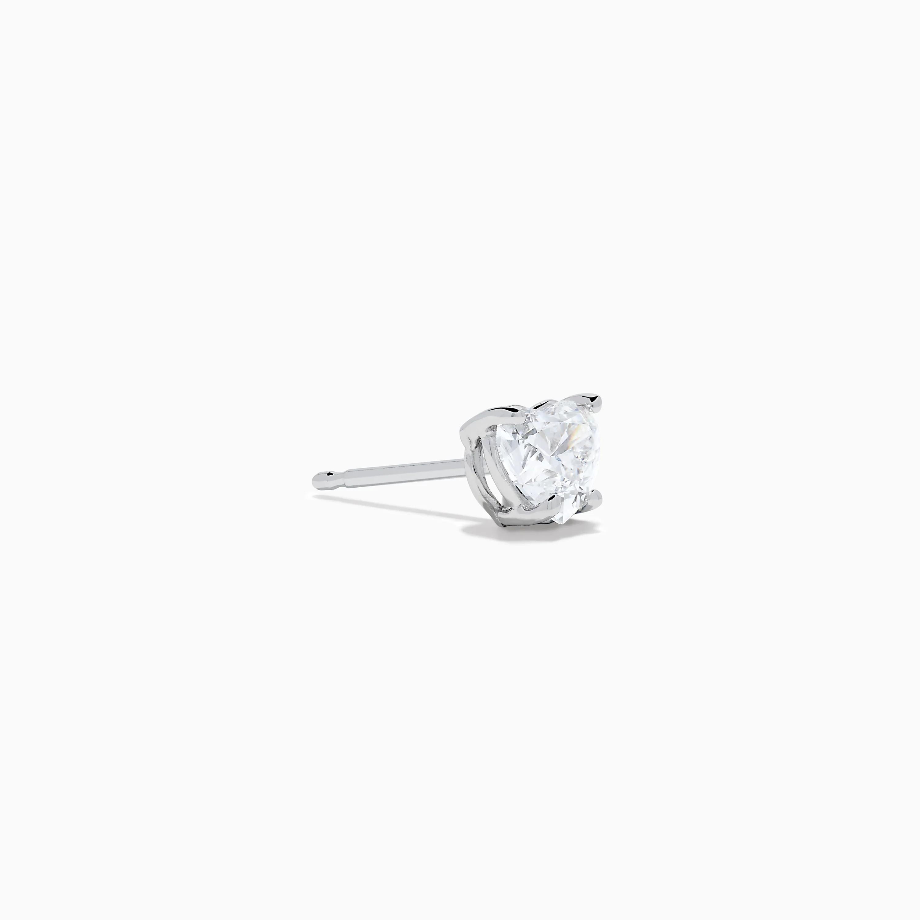 Lab Grown Diamond Heart Shaped 0.98ct Stud Earrings in 14K White Gold - Image 3