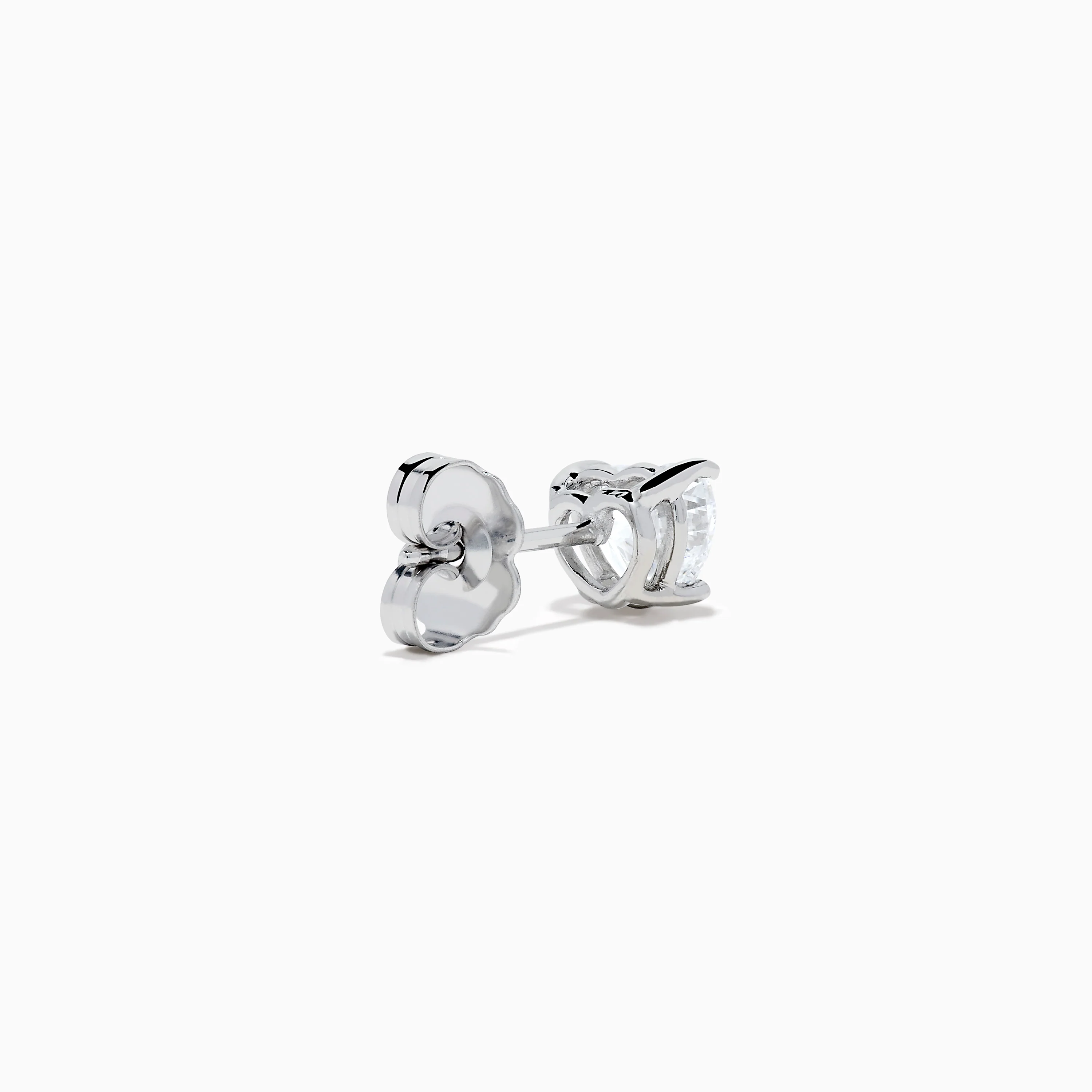 Lab Grown Diamond Heart Shaped 0.98ct Stud Earrings in 14K White Gold - Image 4