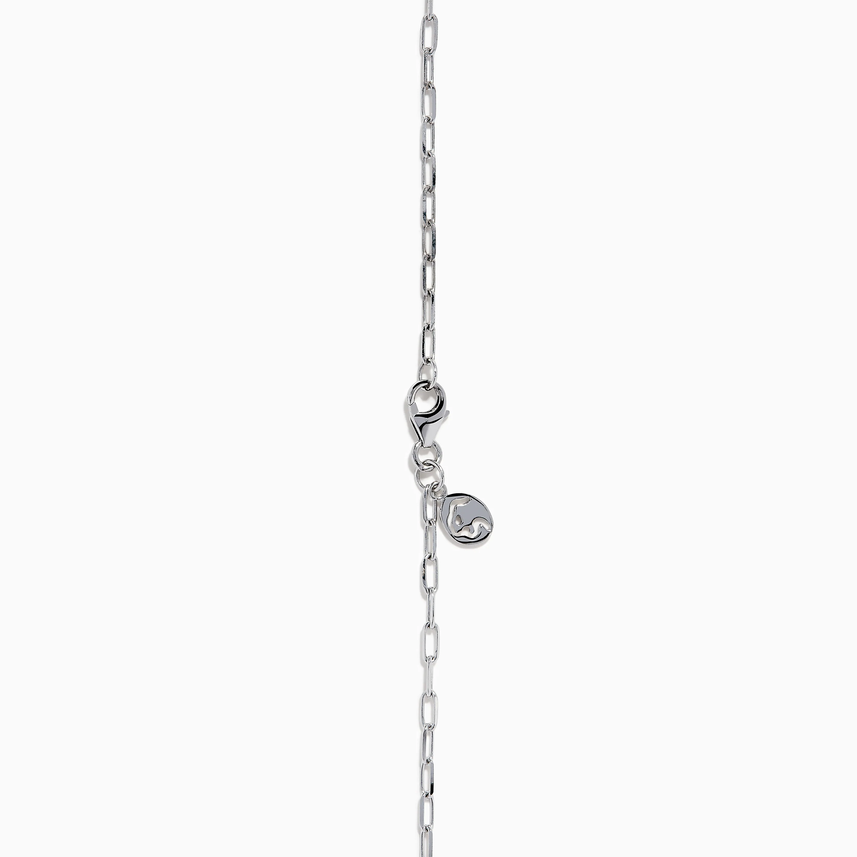 Lab Grown Diamond Lariat Tennis Necklace in 14K White Gold - Image 4