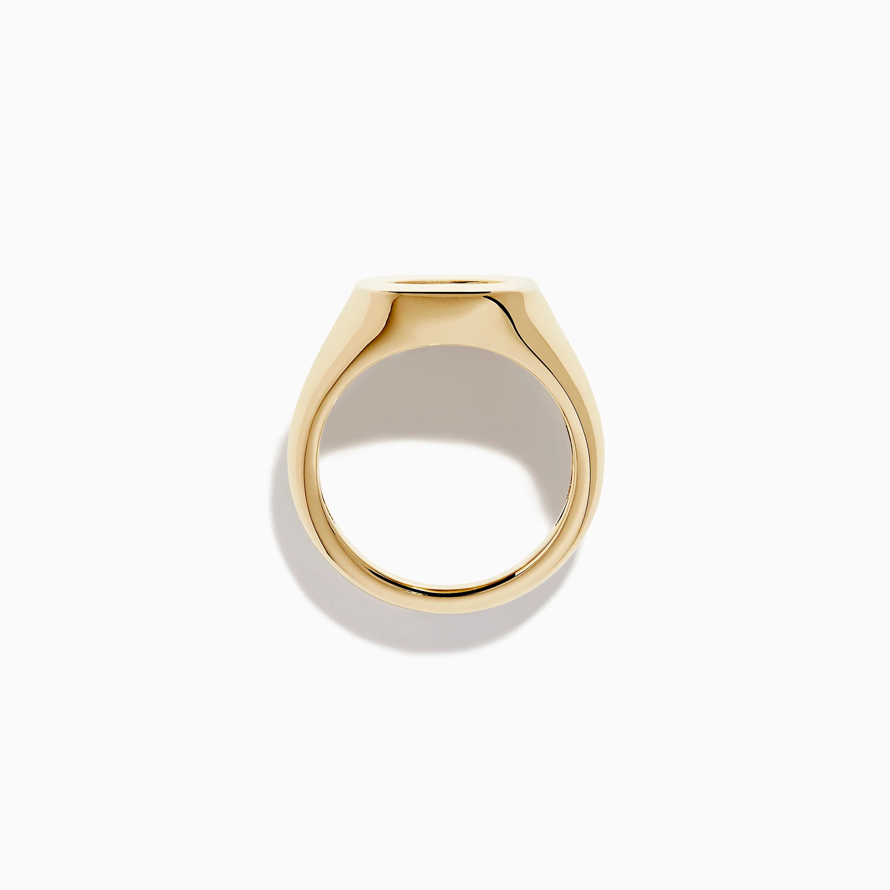 Lab Grown Diamond Marquise Inset Signet Pinky Ring in 14K Yellow Gold - Image 3