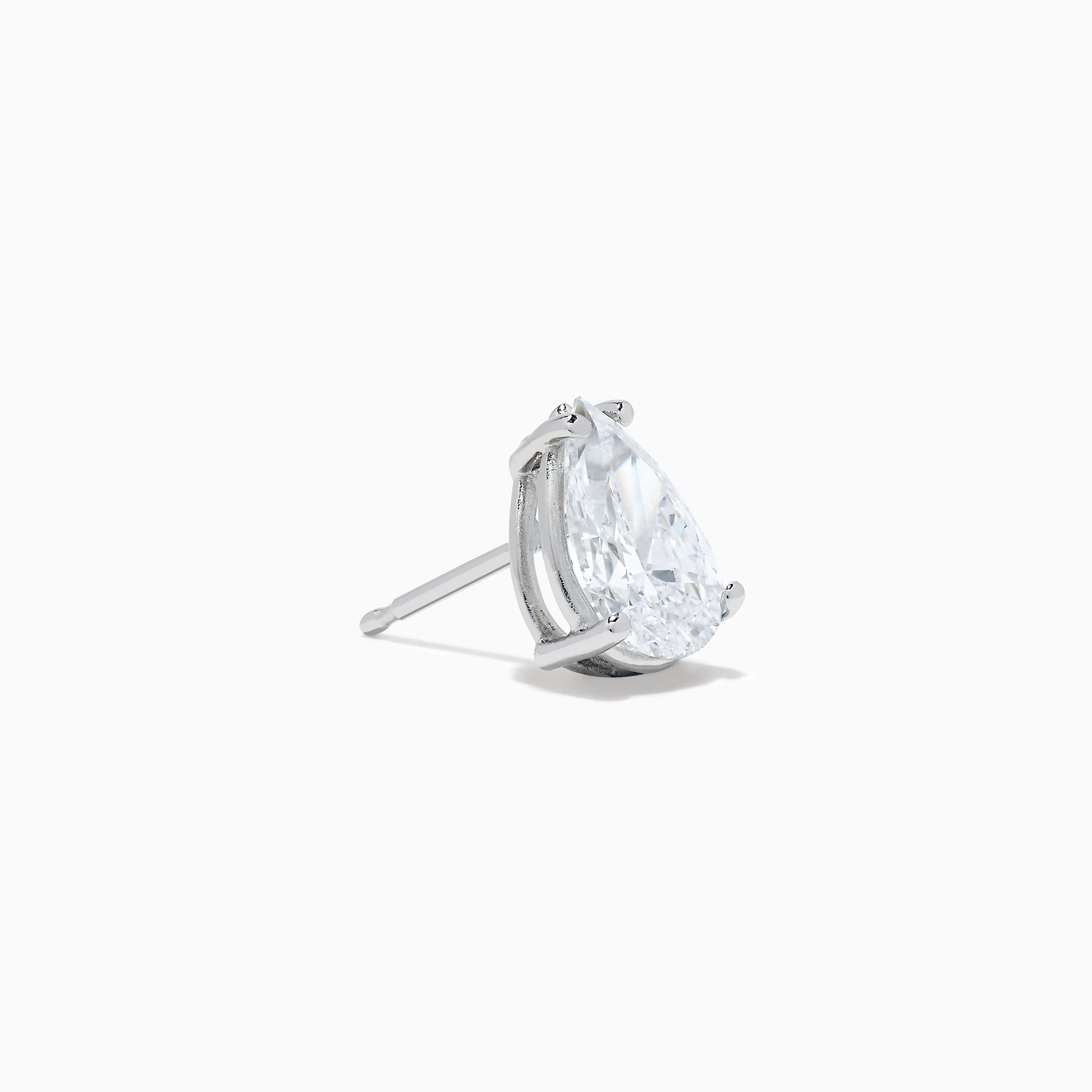 Lab Grown Diamond Pear Shaped 1.96ct Stud Earrings in 14K White Gold - Image 3