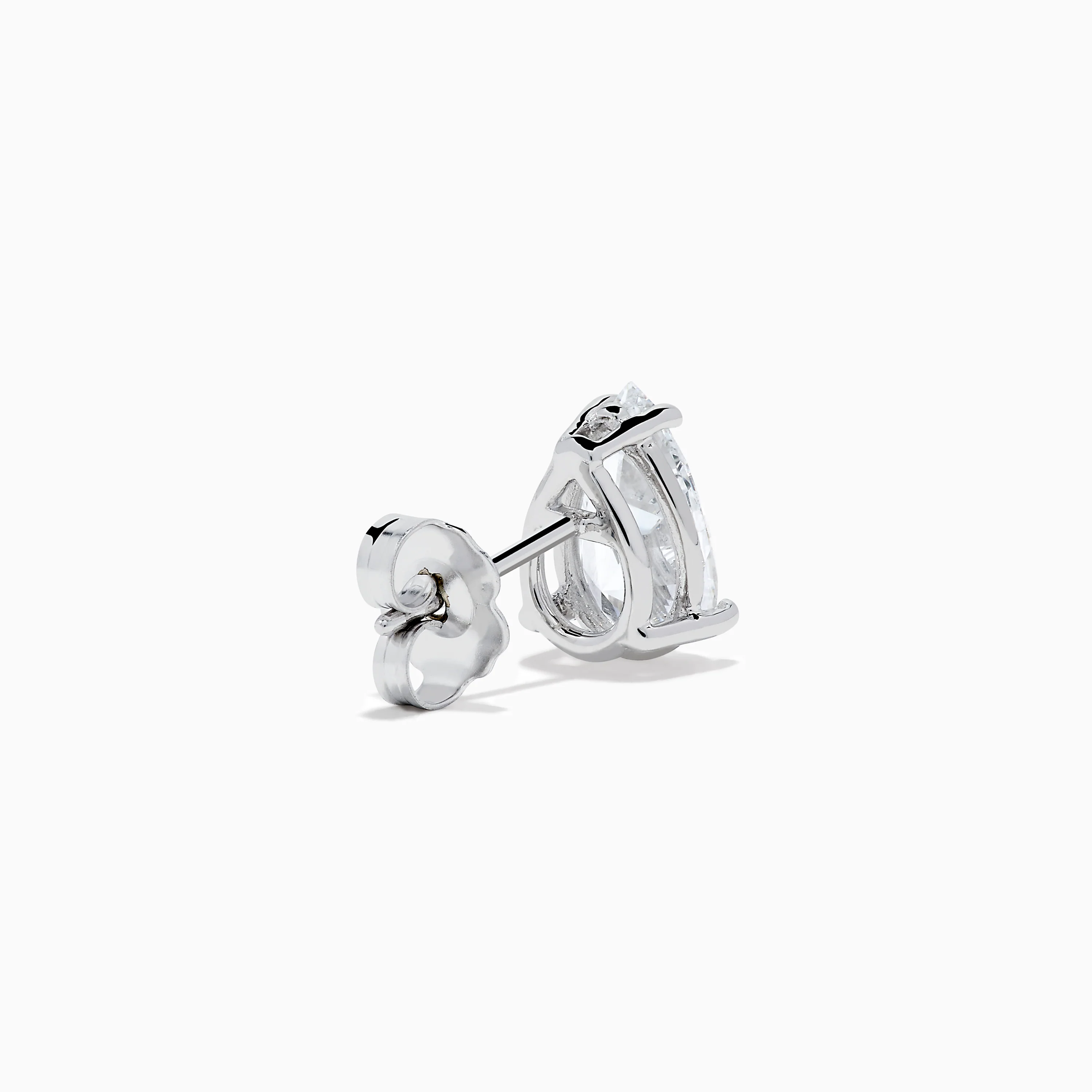 Lab Grown Diamond Pear Shaped 1.96ct Stud Earrings in 14K White Gold - Image 4