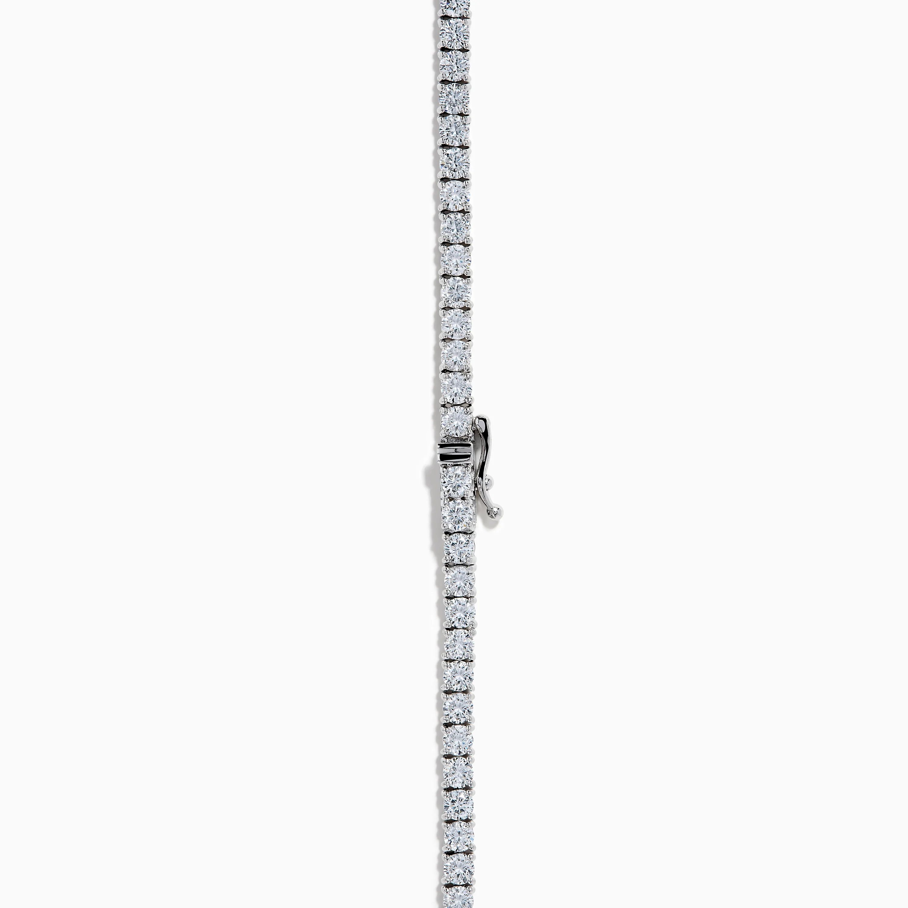 Lab Grown Round Diamond 14.69ct Tennis Necklace in 14K White Gold - Image 4