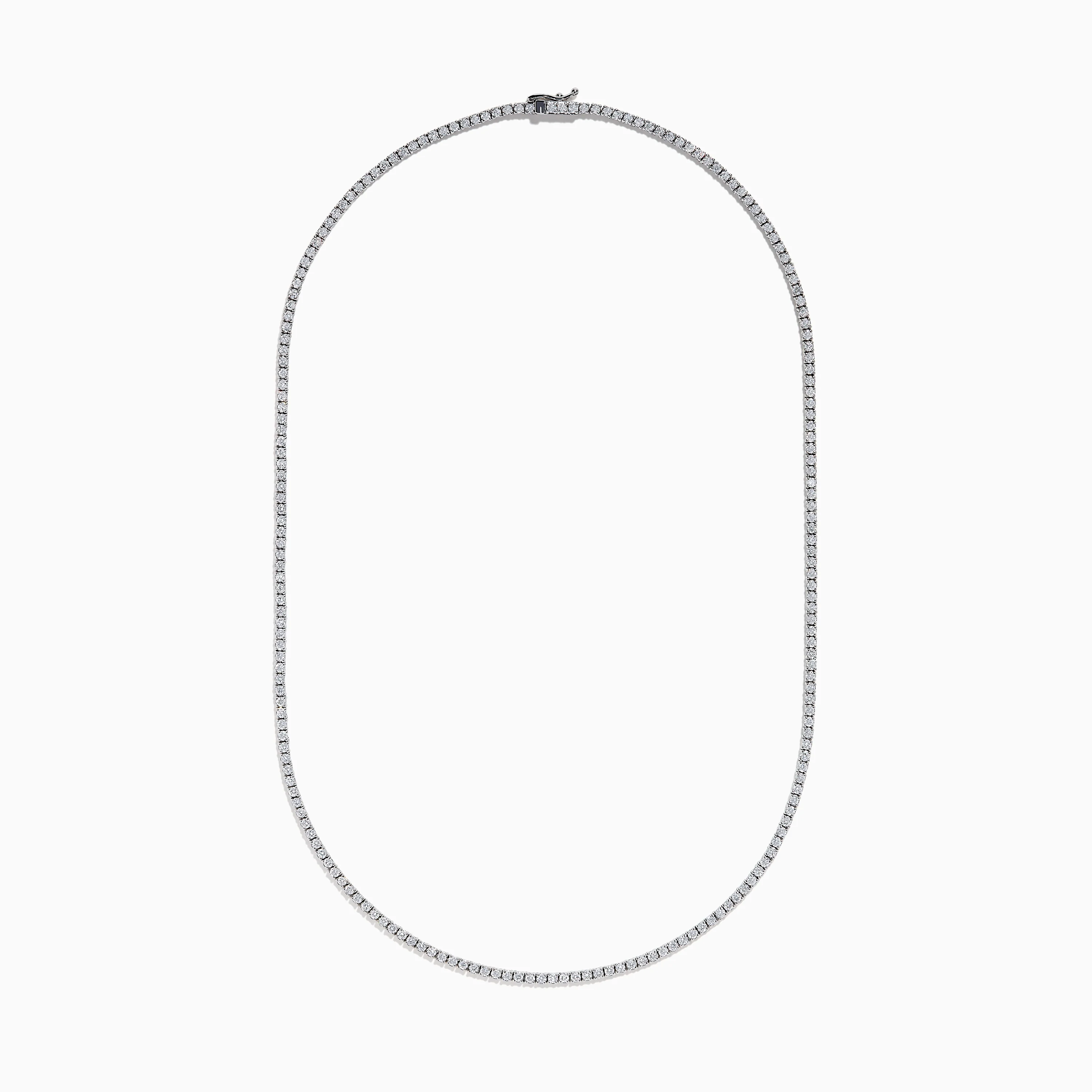 Lab Grown Round Diamond 4.92ct Tennis Necklace in 14K White Gold - Image 3