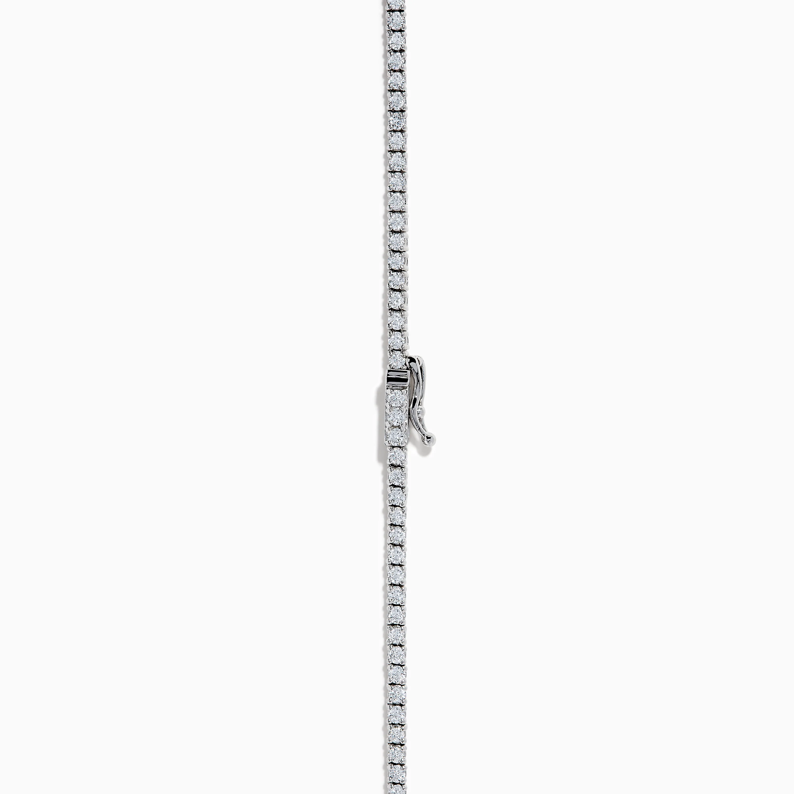 Lab Grown Round Diamond 4.92ct Tennis Necklace in 14K White Gold - Image 4