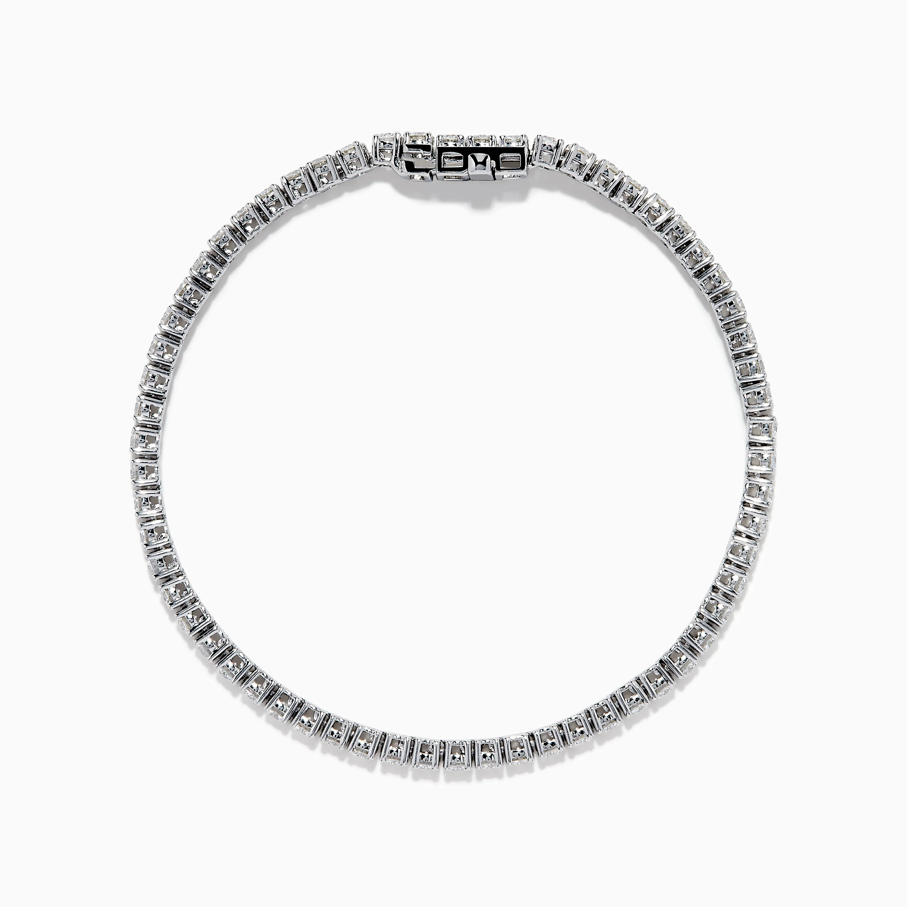 Lab Grown Round Diamond 5.00ct Tennis Bracelet in 14K White Gold - Image 3