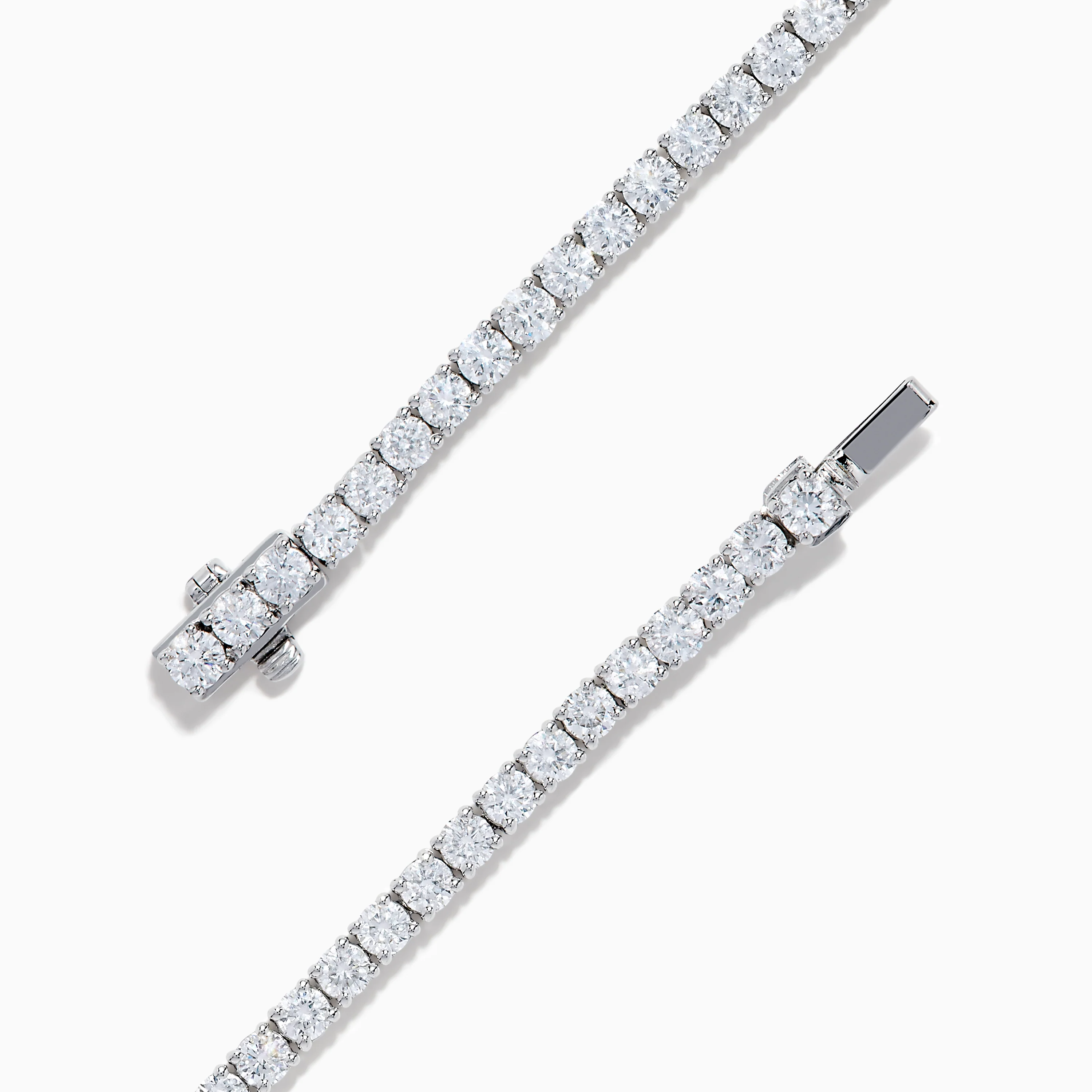 Lab Grown Round Diamond 5.00ct Tennis Bracelet in 14K White Gold - Image 4