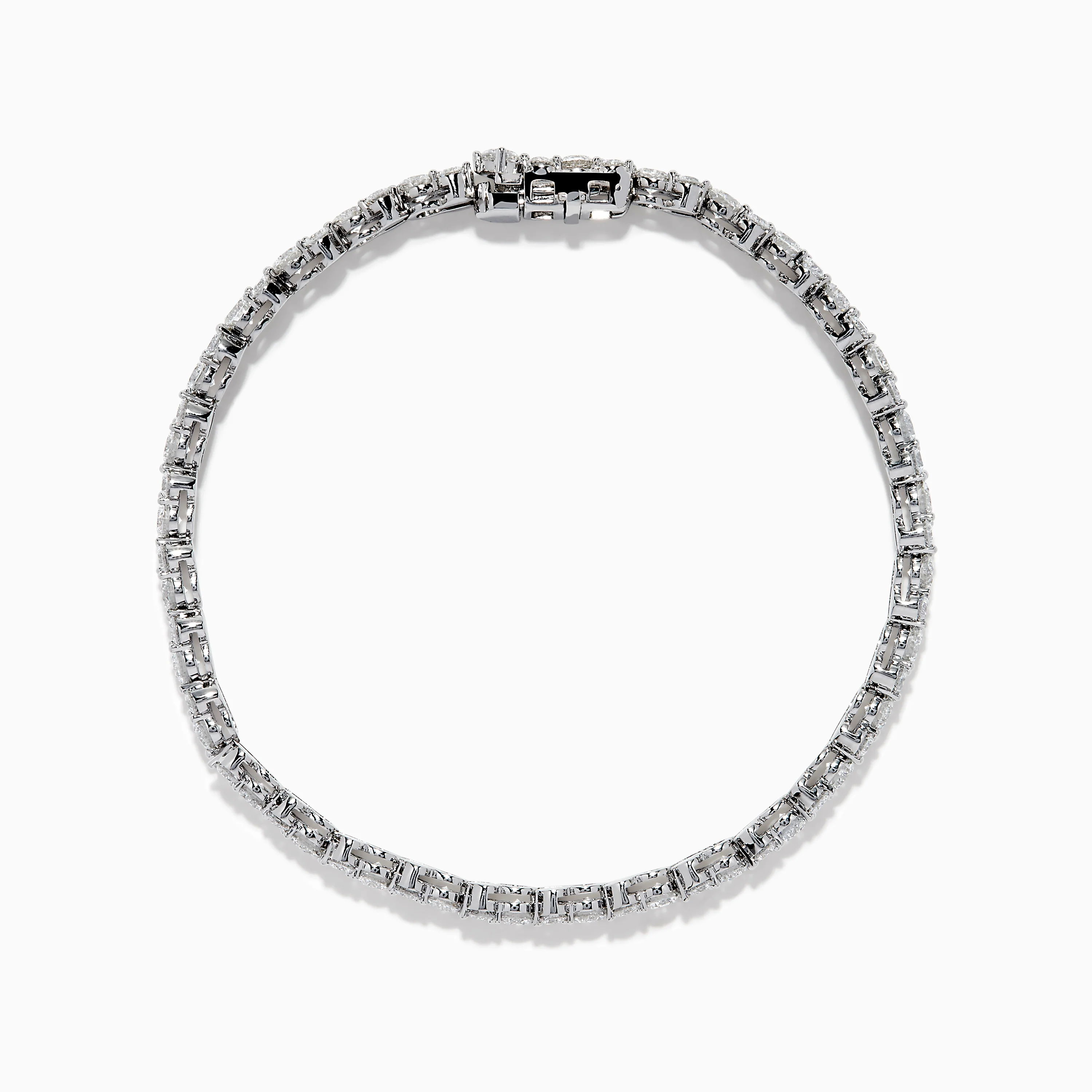 Lab Grown Round Diamond 7.00ct Tennis Bracelet in 14K White Gold - Image 3