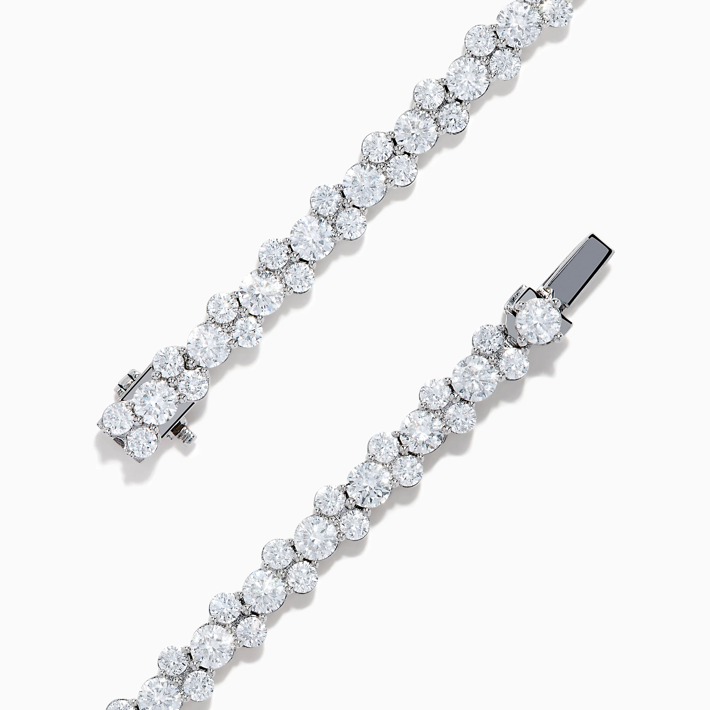 Lab Grown Round Diamond 7.00ct Tennis Bracelet in 14K White Gold - Image 4