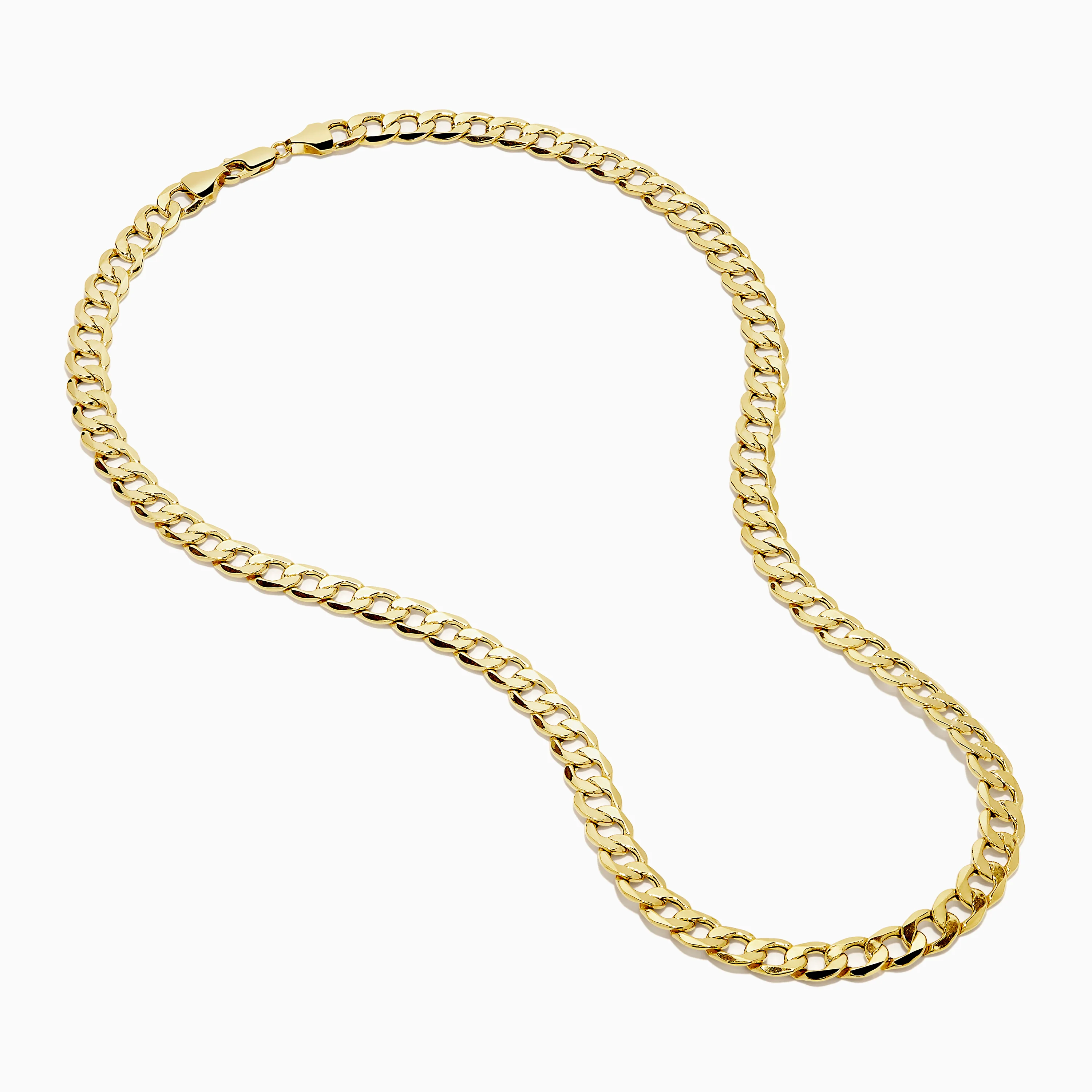 Men's 14K Yellow Gold Curb Link Chain Necklace - Image 2