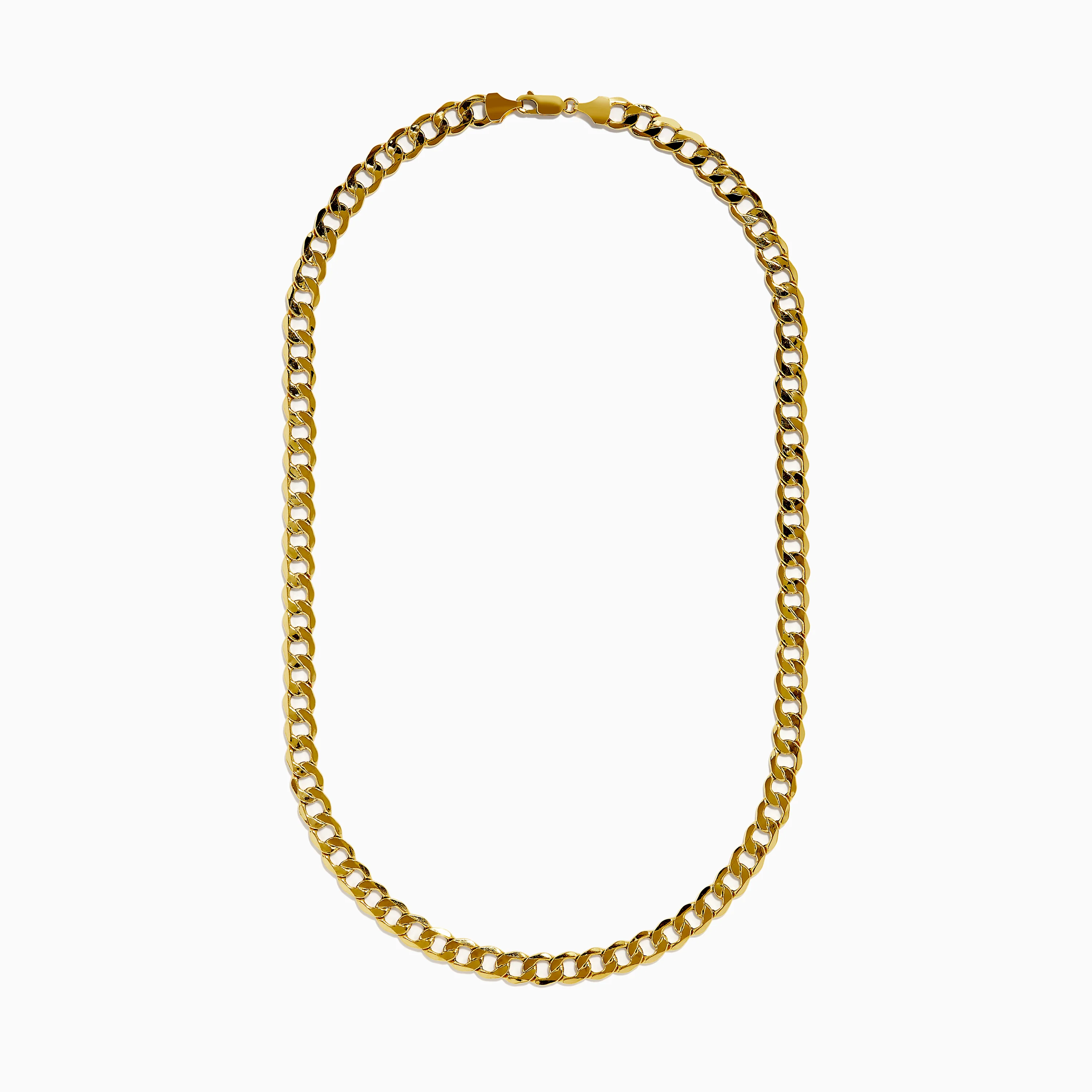 Men's 14K Yellow Gold Curb Link Chain Necklace - Image 3