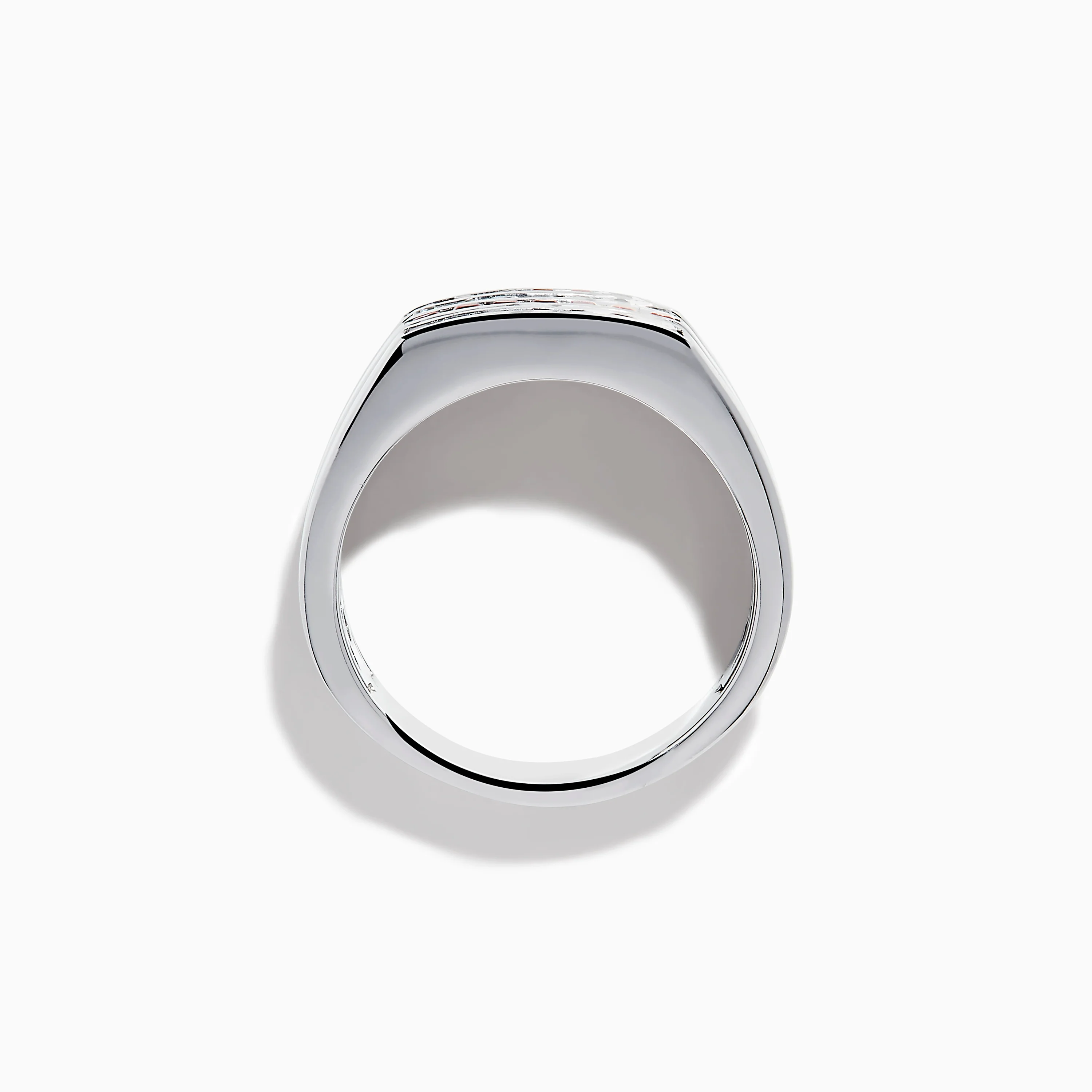 Men's 925 Sterling Silver Channel Set Ruby and Sapphire Ring - Image 3