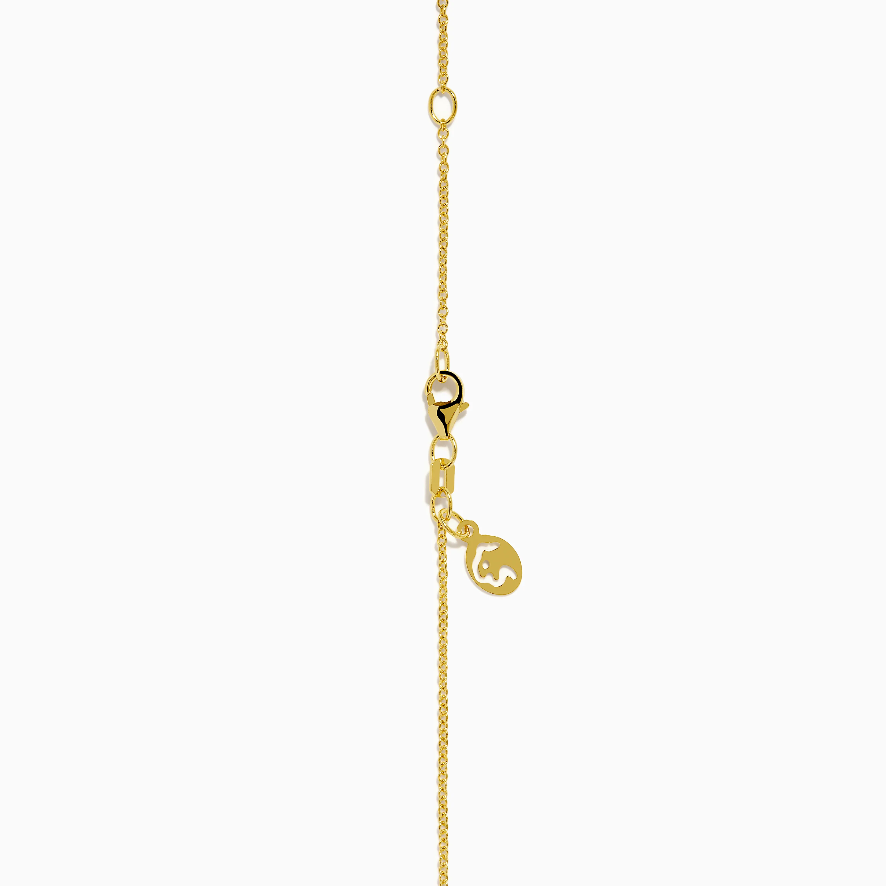 Novelty 14K Yellow Gold Mother of Pearl and Diamond Compass Pendant - Image 4