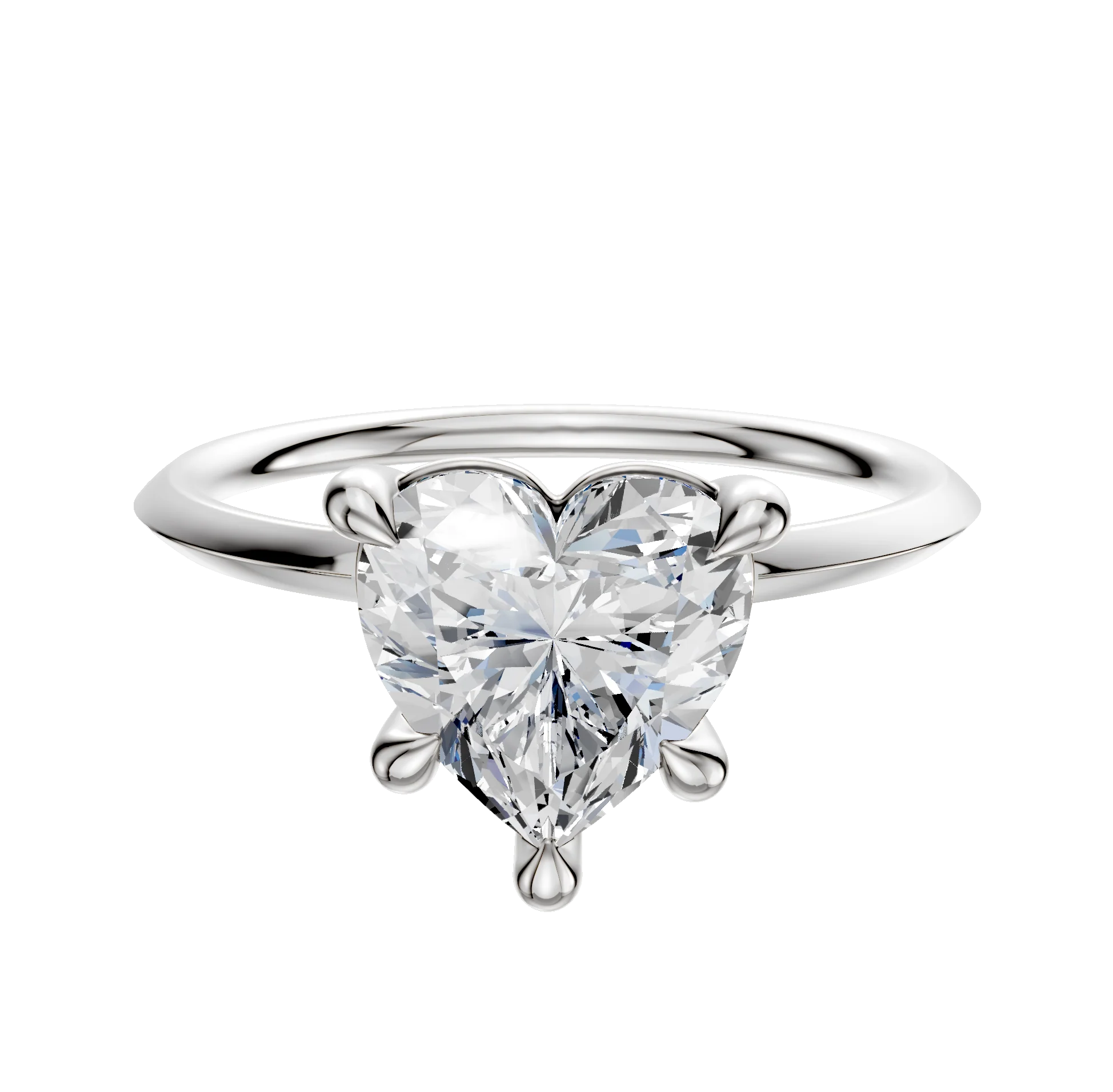 Platinum 4 Prong Basket Classic Knife Edge 1.5mm Engagement Ring