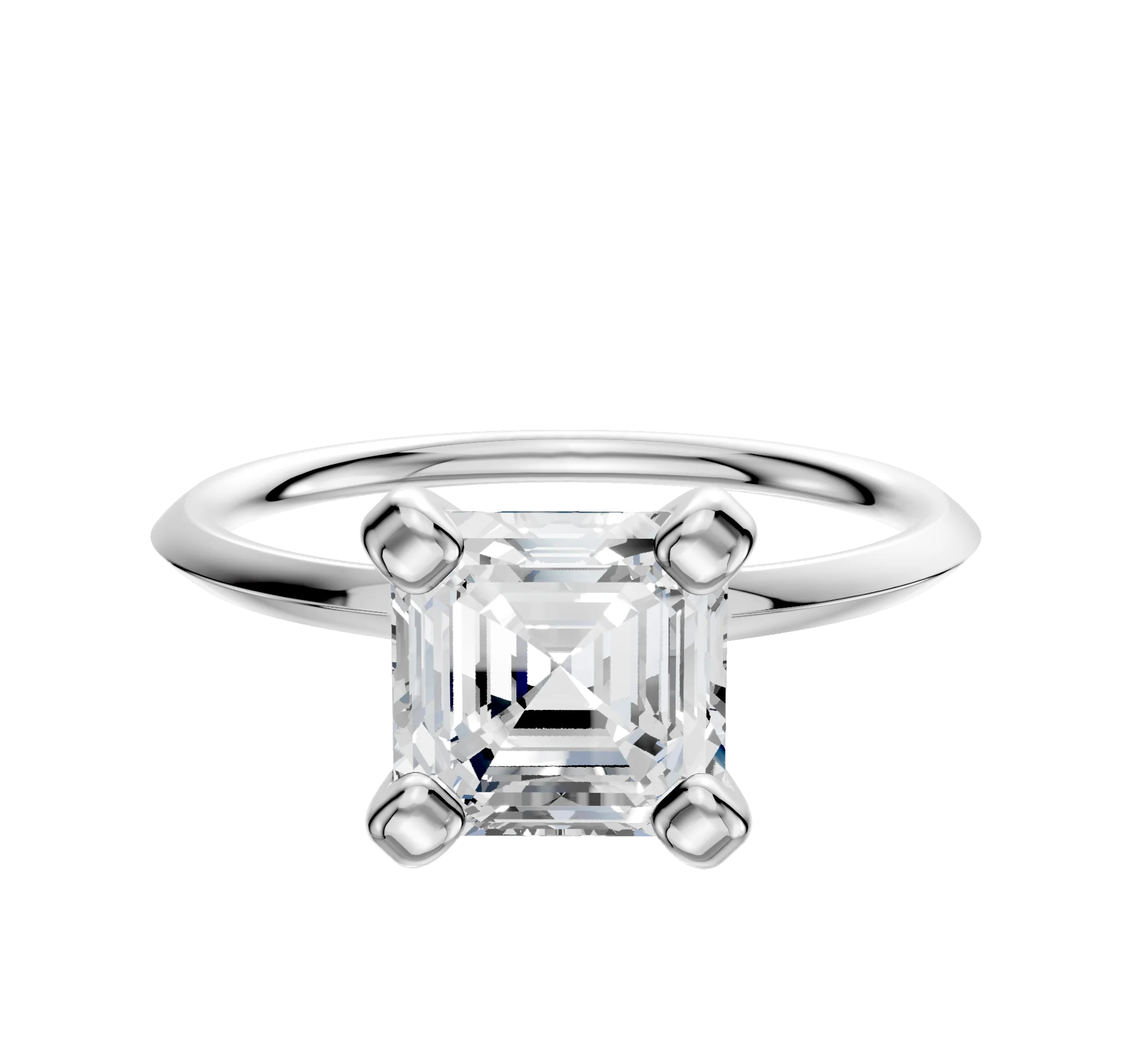 Platinum 4 Prong Classic Knife Edge 1.5mm Engagement Ring